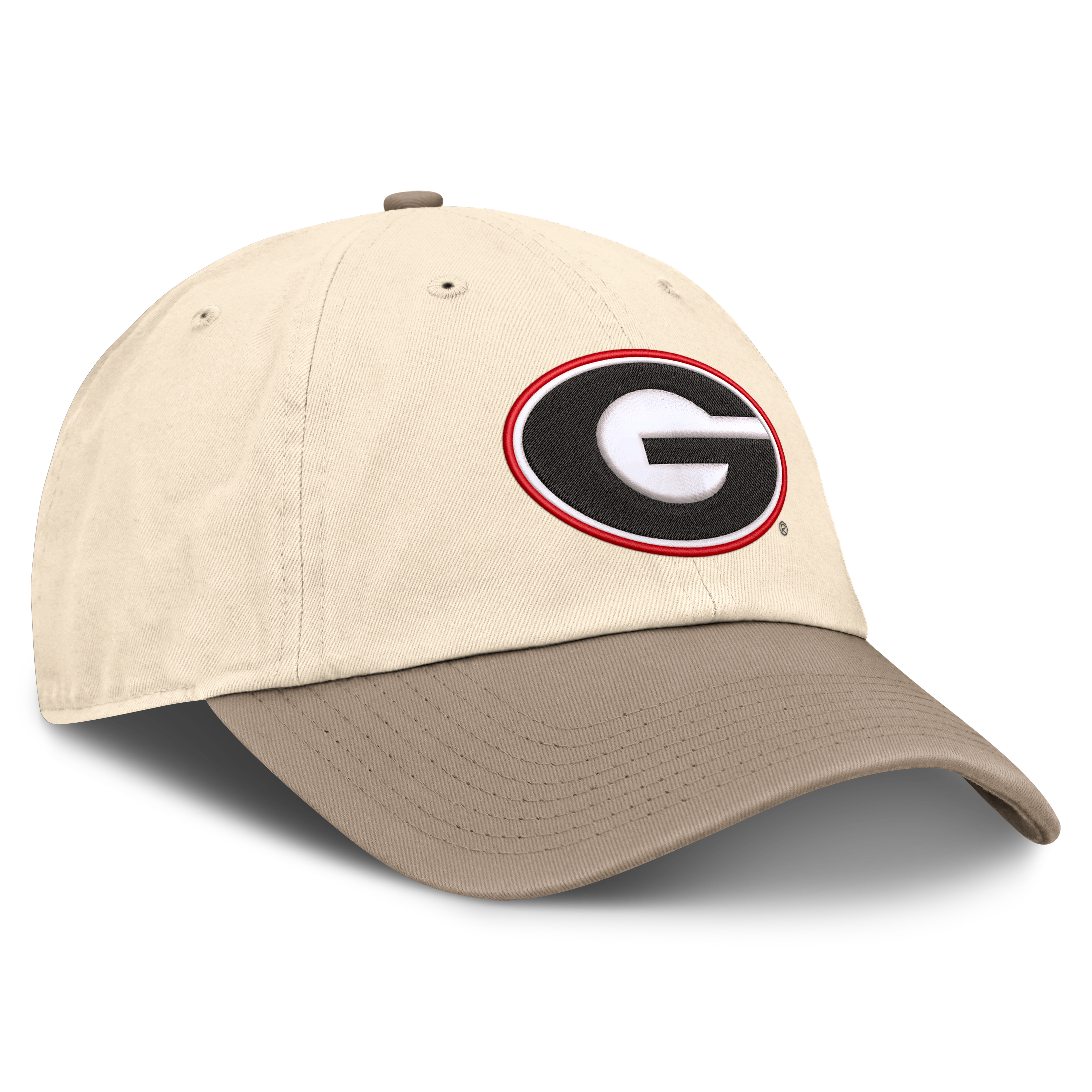 Men's Nike Natural/Khaki Georgia Bulldogs Two-Tone Club Adjustable Hat