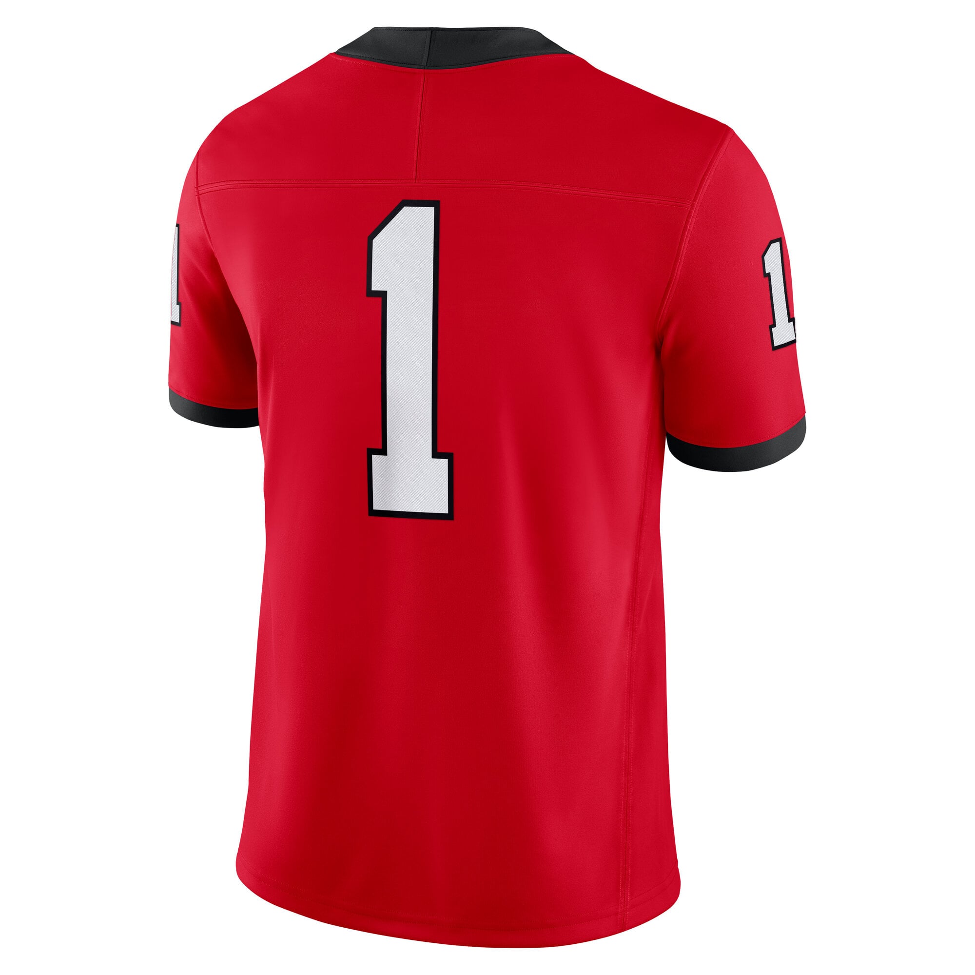 Men's Nike #1 Red Georgia Bulldogs Home Vapor F.U.S.E. Stitched Limited Jersey