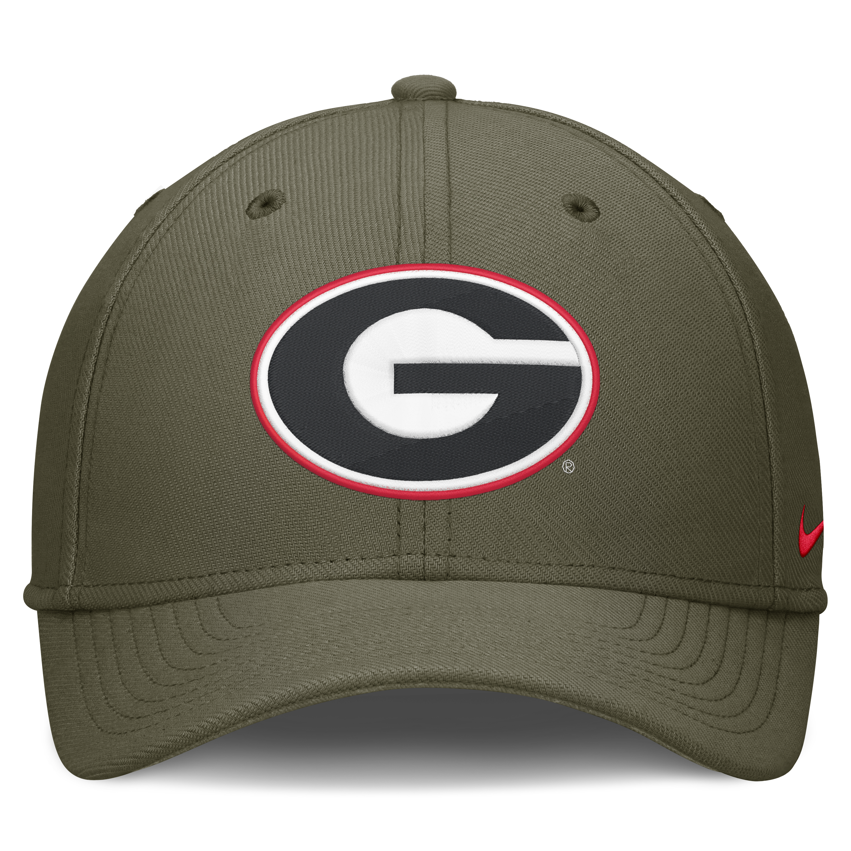 Casquette Nike Olive Georgia Bulldogs Primetime SwooshFlex Dri-FIT pour homme