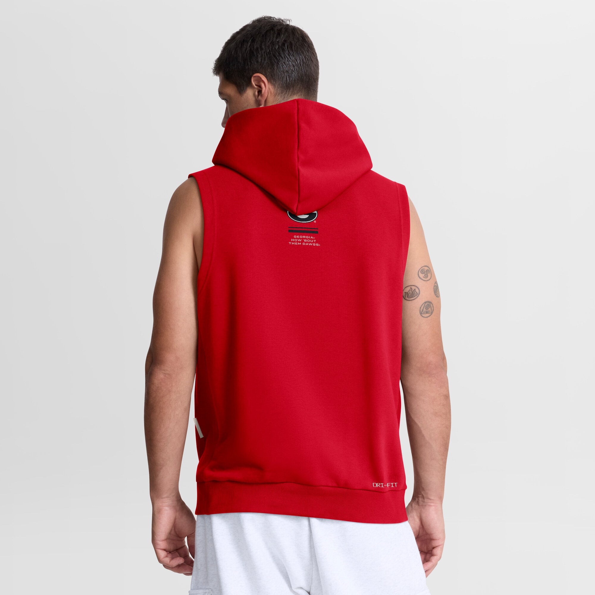 Men's Nike Red Georgia Bulldogs 2026 Sideline Sleeveless Dri-FIT Hoodie