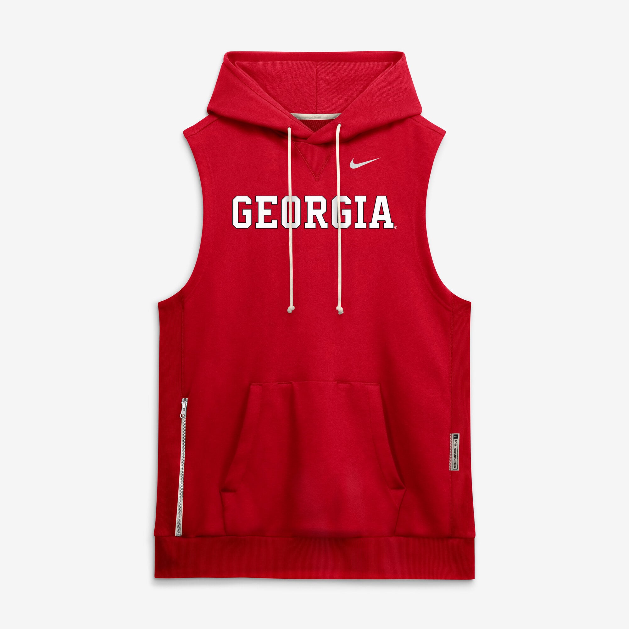 Men's Nike Red Georgia Bulldogs 2026 Sideline Sleeveless Dri-FIT Hoodie