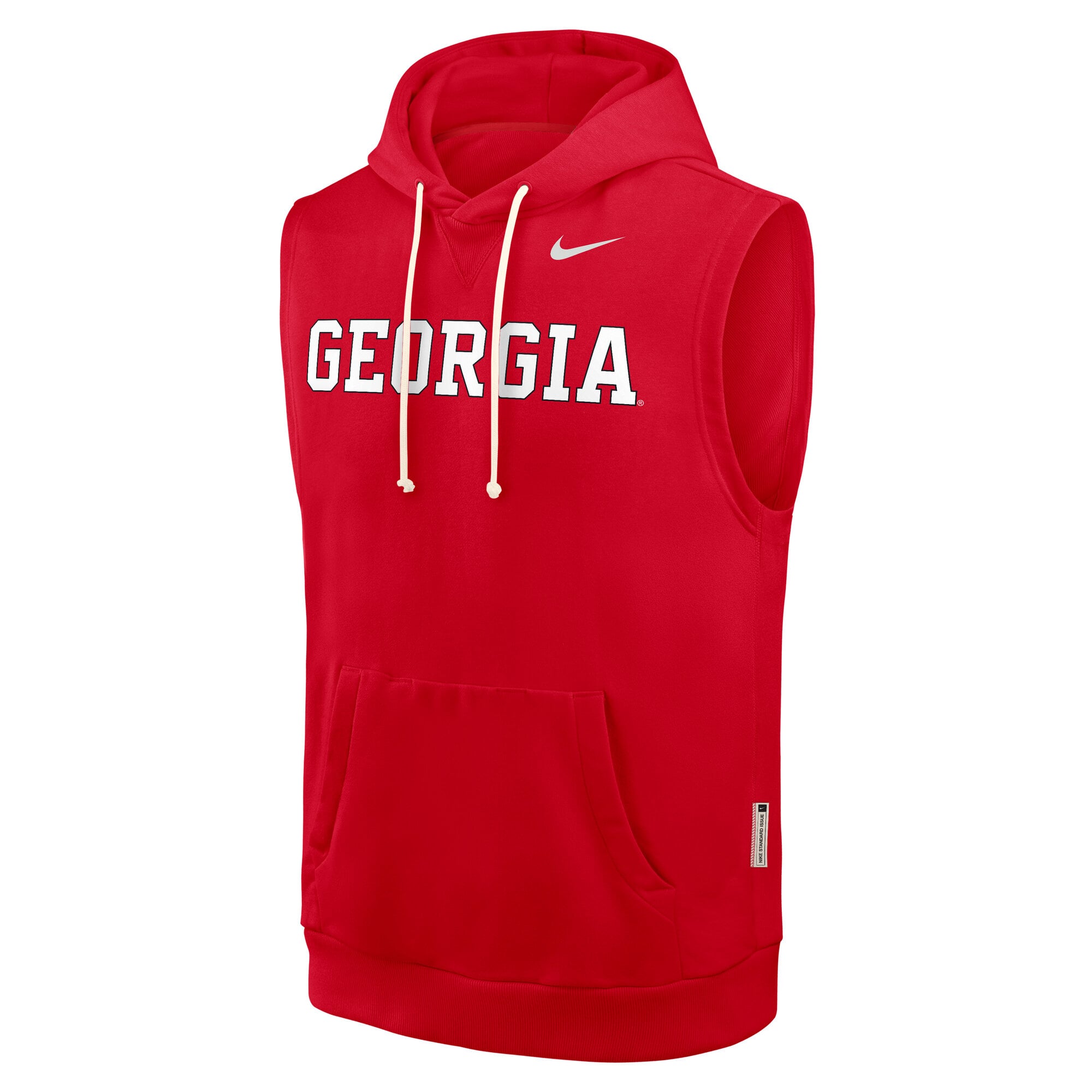 Men's Nike Red Georgia Bulldogs 2026 Sideline Sleeveless Dri-FIT Hoodie