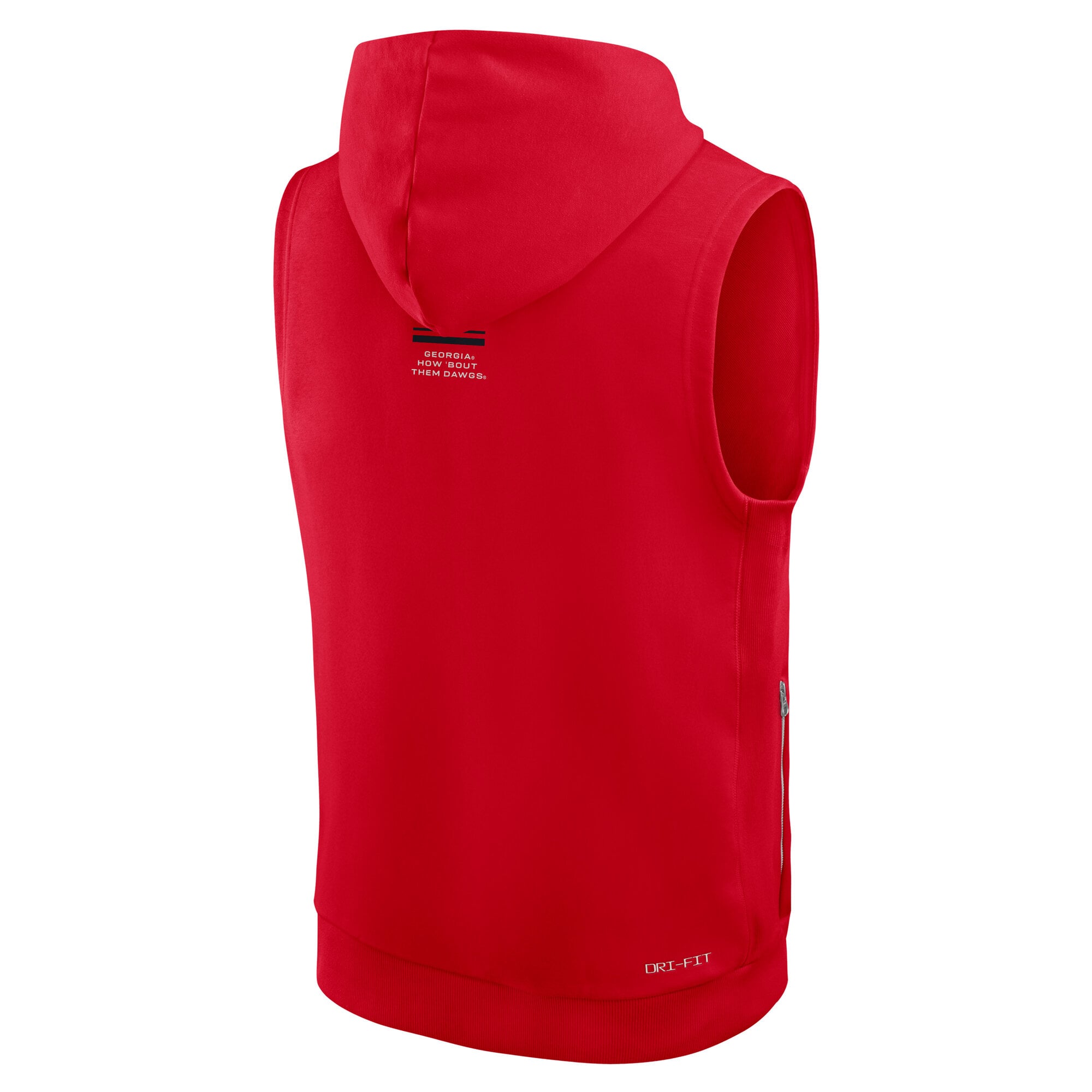 Men's Nike Red Georgia Bulldogs 2026 Sideline Sleeveless Dri-FIT Hoodie
