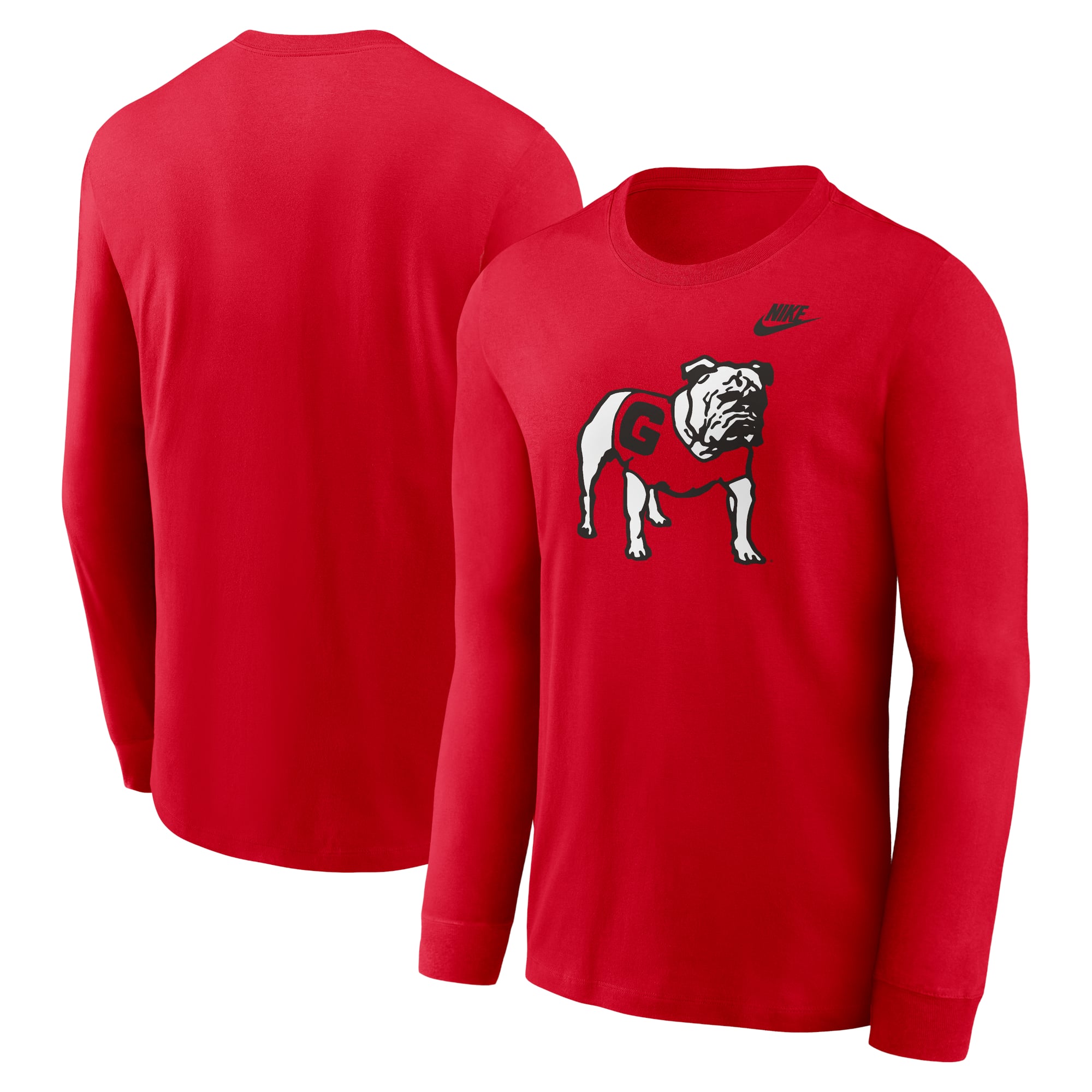 T-shirt à manches longues Nike rouge Georgia Bulldogs Legacy Primary Logo pour homme