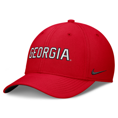  Georgia Bulldogs Nike Primetime Team Rise Flex Hat - Red