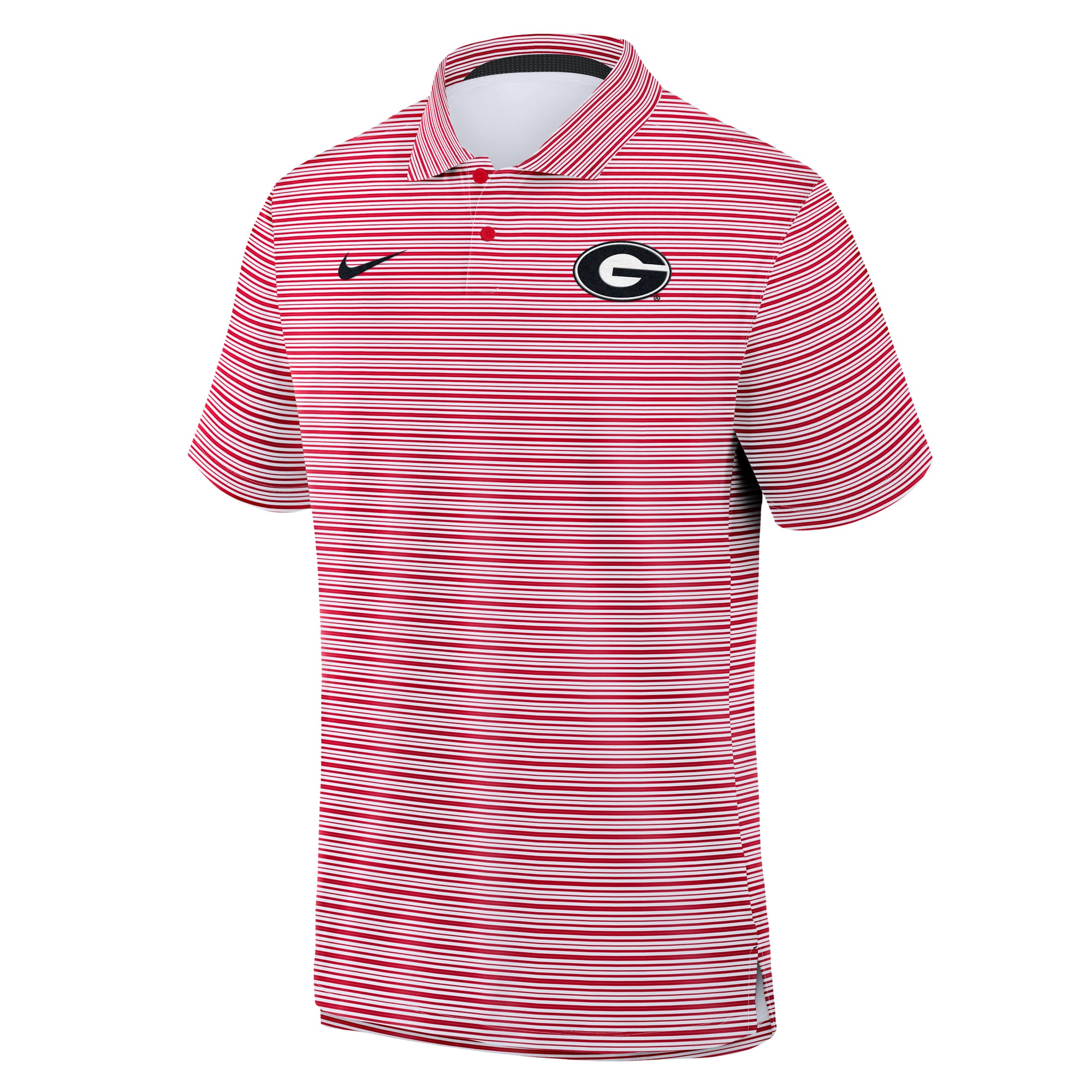 Polo rayé Nike rouge Georgia Bulldogs Primetime Vapor Dri-FIT pour homme