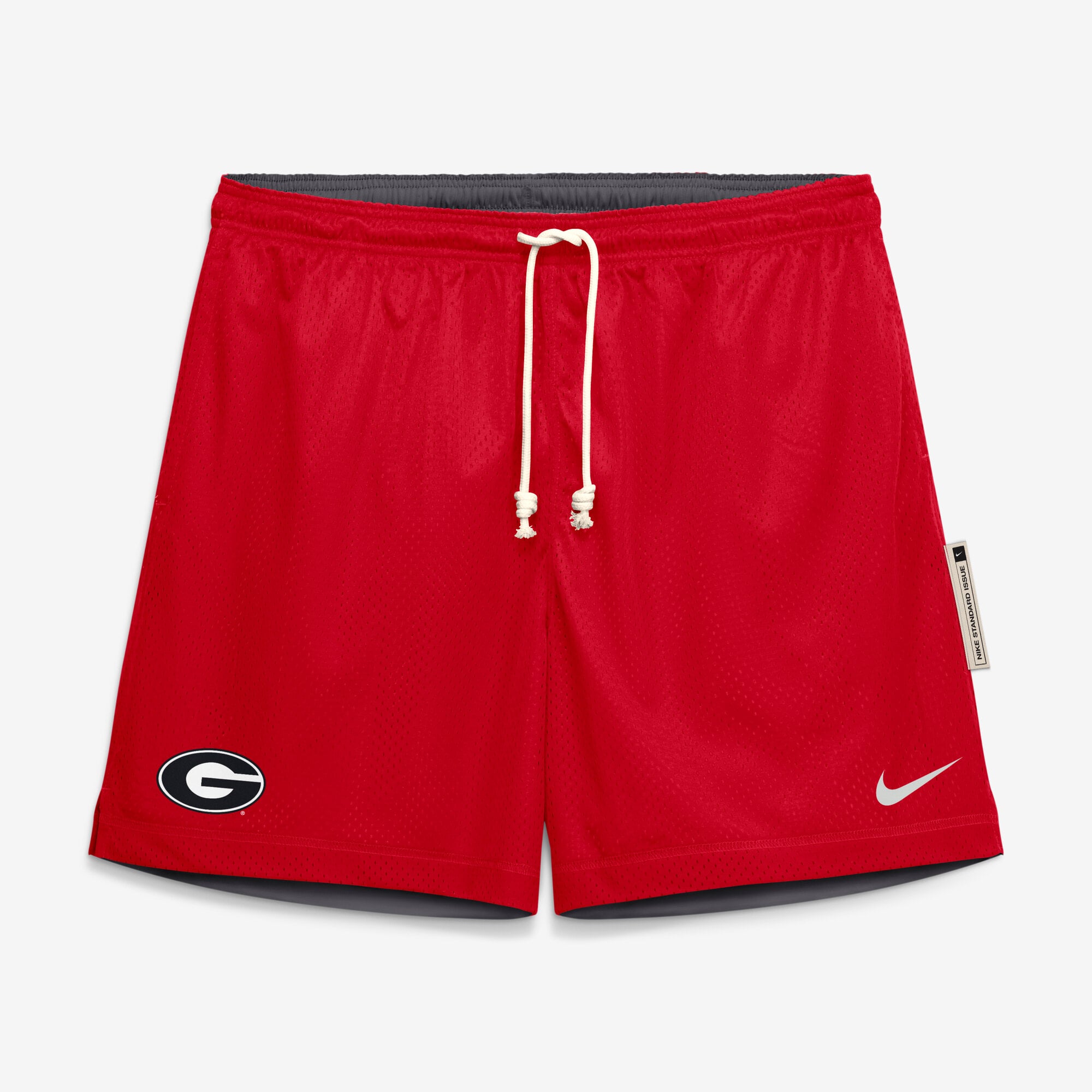 Short réversible Nike Dri-FIT rouge/anthracite Georgia Bulldogs 2026 Sideline Standard Issue pour homme