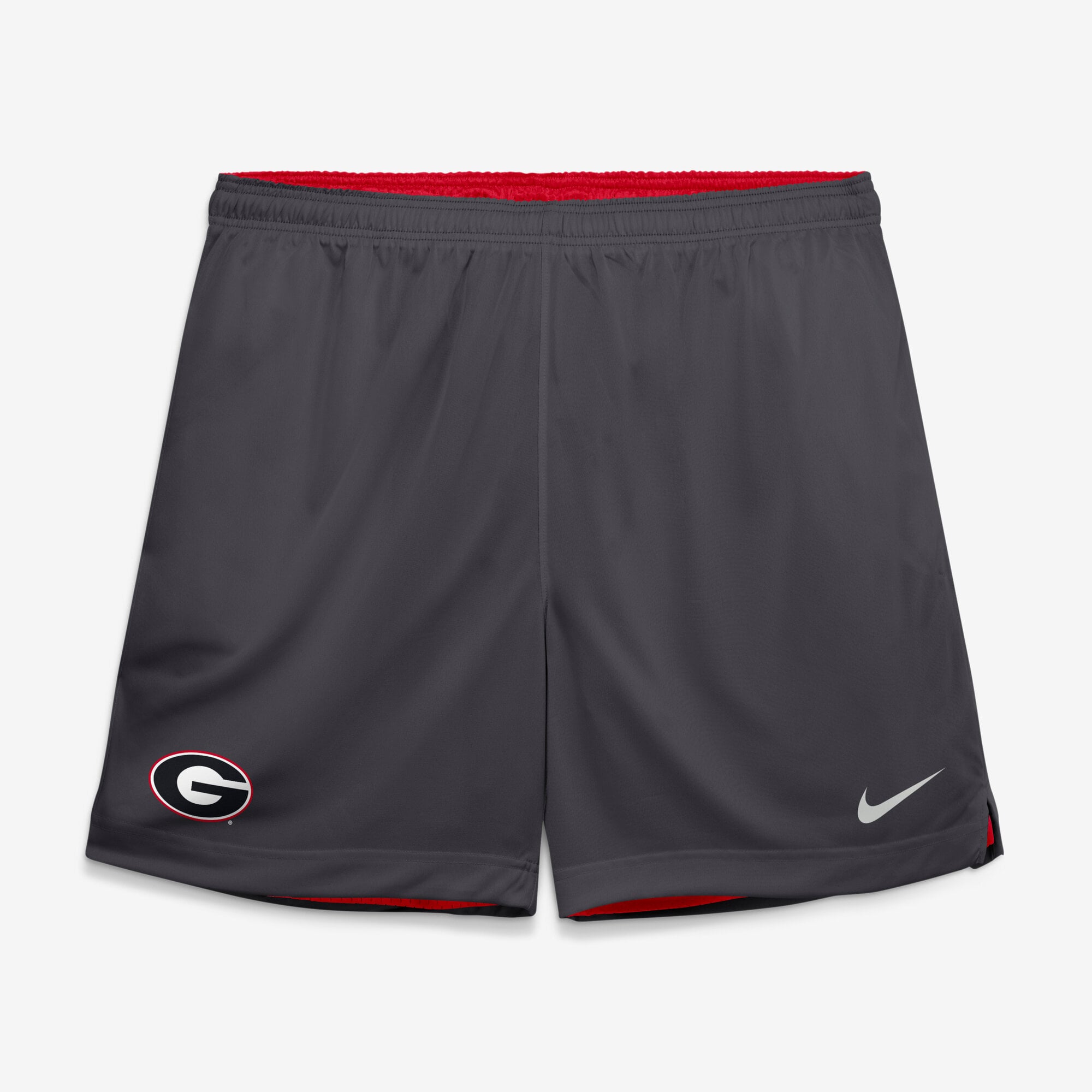 Short réversible Nike Dri-FIT rouge/anthracite Georgia Bulldogs 2026 Sideline Standard Issue pour homme