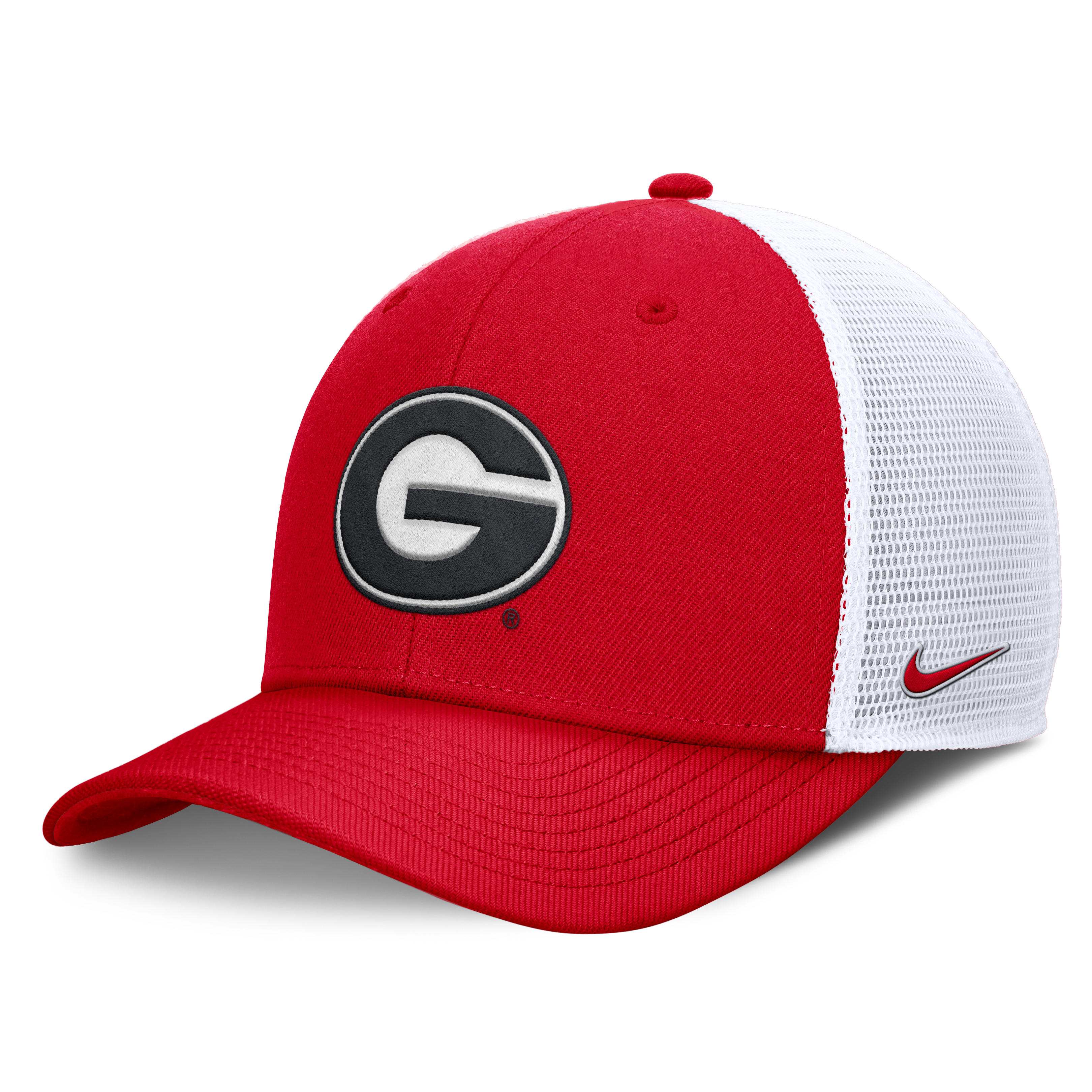 Casquette trucker ajustable Nike rouge et blanche Georgia Bulldogs Rise pour homme