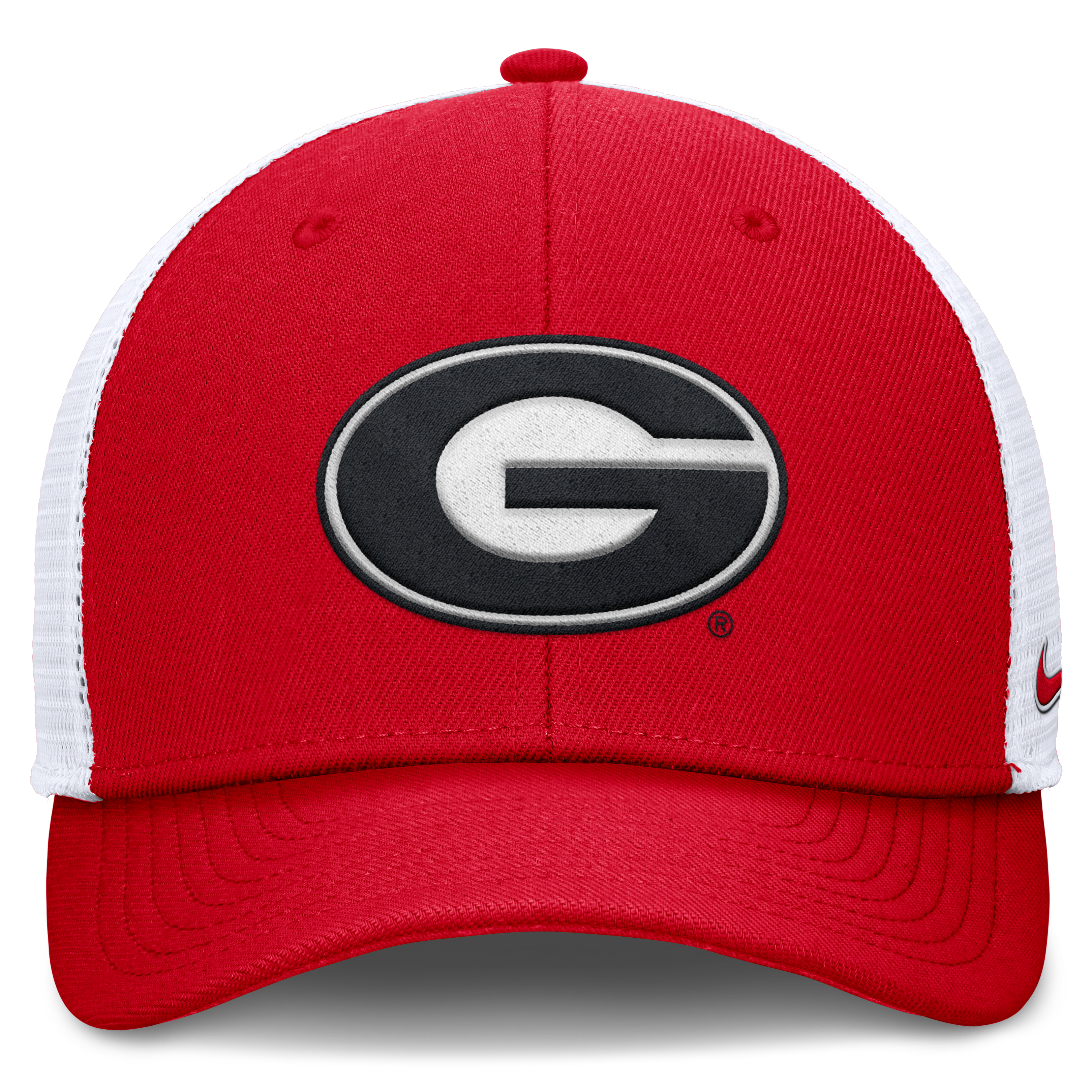 Casquette trucker ajustable Nike rouge et blanche Georgia Bulldogs Rise pour homme