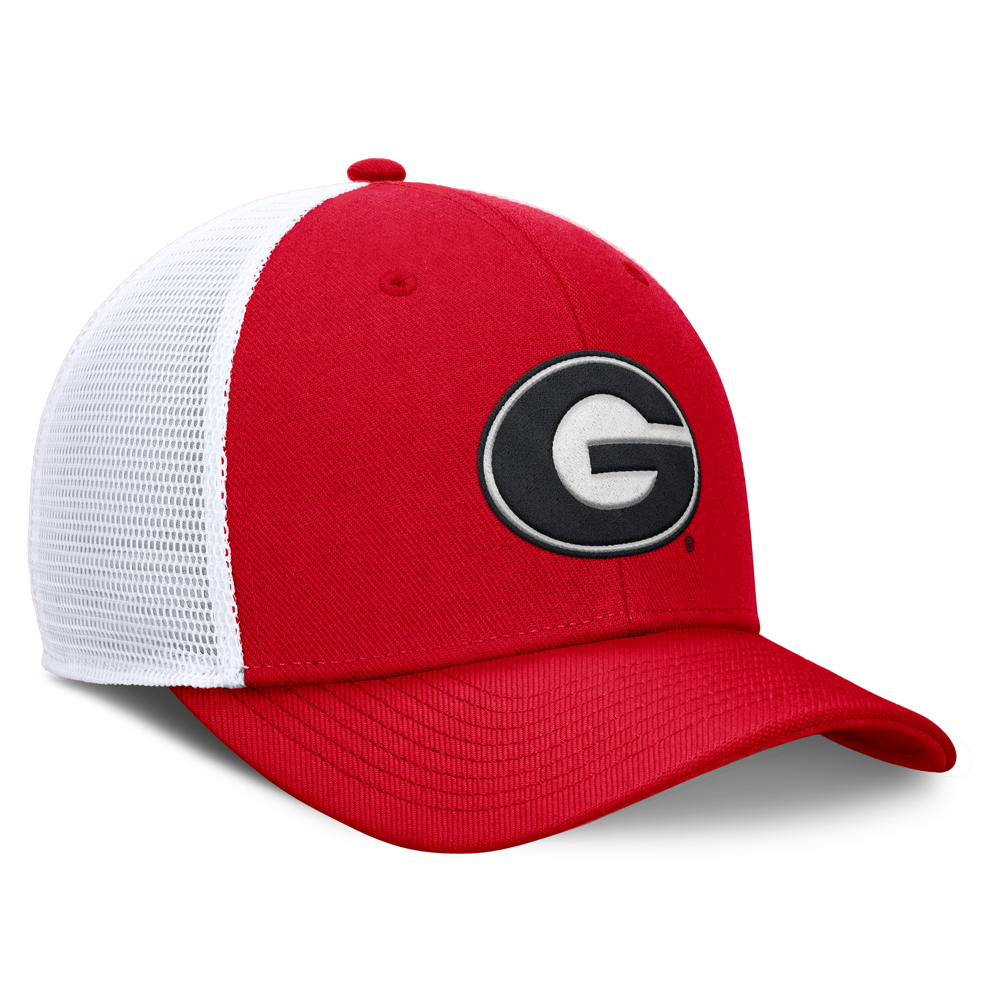 Casquette trucker ajustable Nike rouge et blanche Georgia Bulldogs Rise pour homme