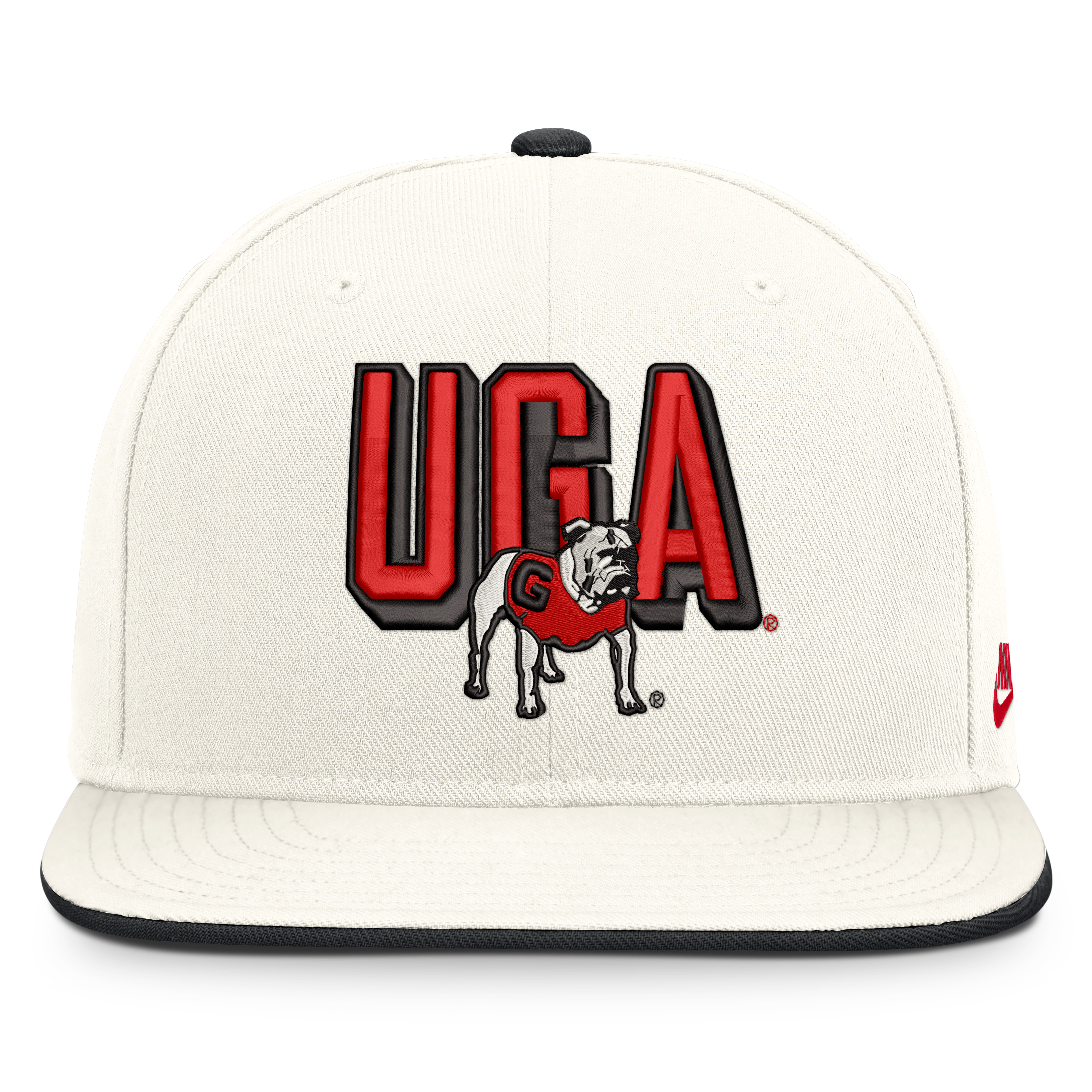 Casquette snapback Nike Pro blanche Georgia Bulldogs Legacy Letter & Mascot pour homme
