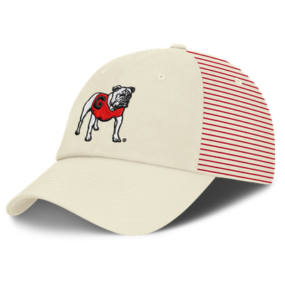 Georgia Bulldogs Nike Vault Logo Striped Club Dri-FIT Adjustable Hat - White