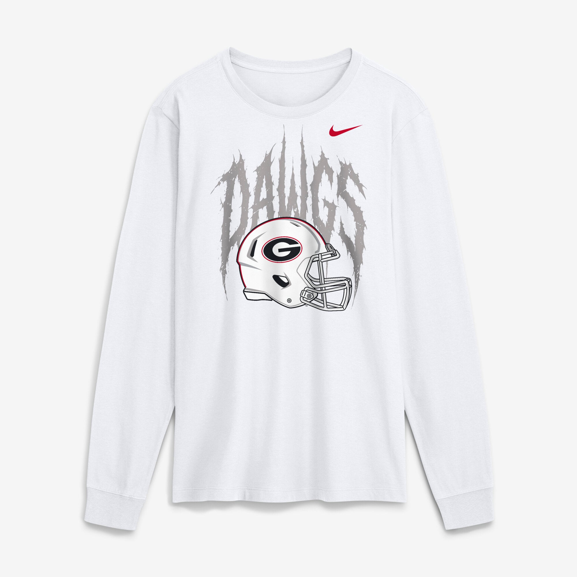Men's Nike White Georgia Bulldogs Whiteout Dawgs Long Sleeve T-Shirt