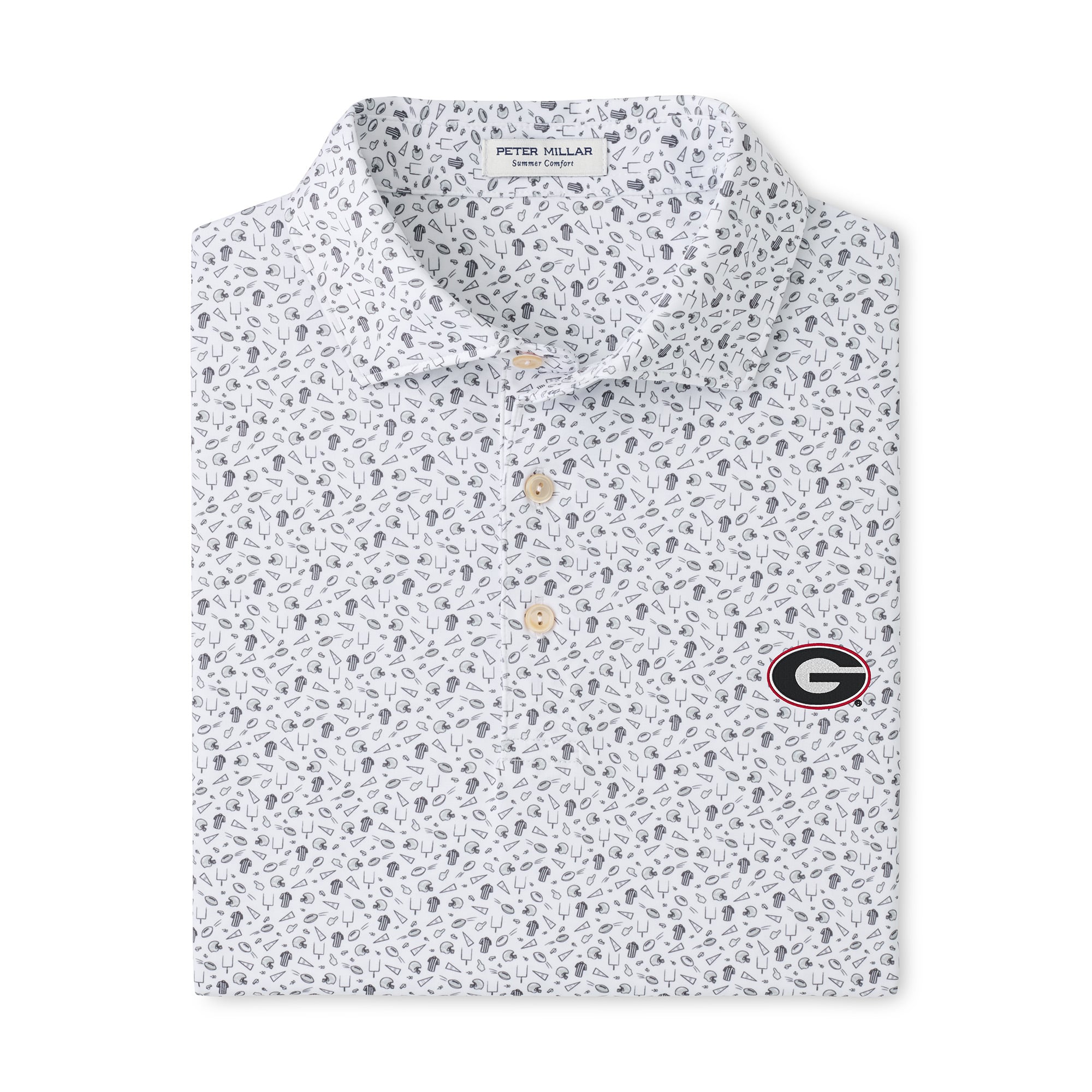 Polo de performance Peter Millar Gray Georgia Bulldogs Kick Off pour homme