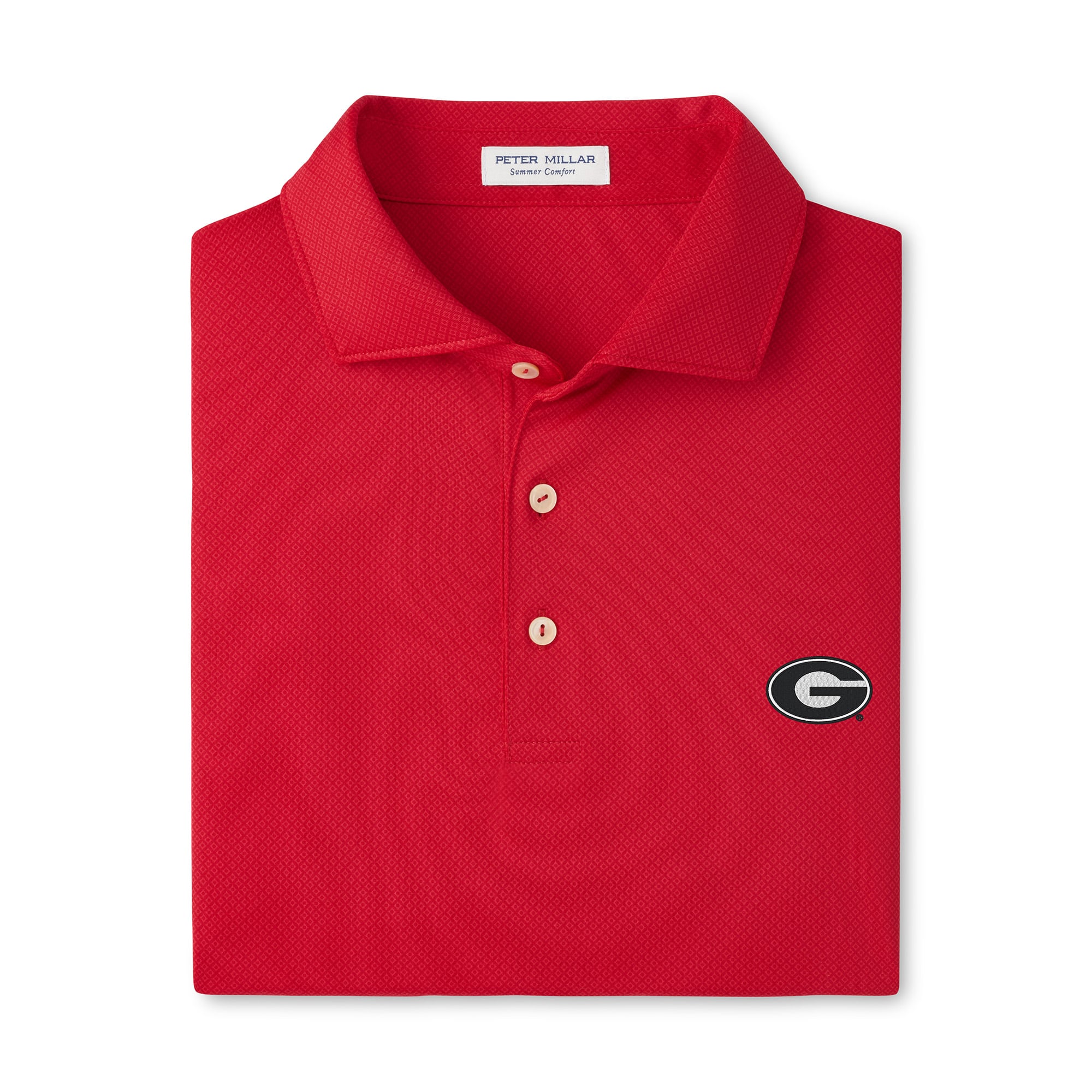 Polo de performance Peter Millar rouge Georgia Bulldogs Hugo pour homme