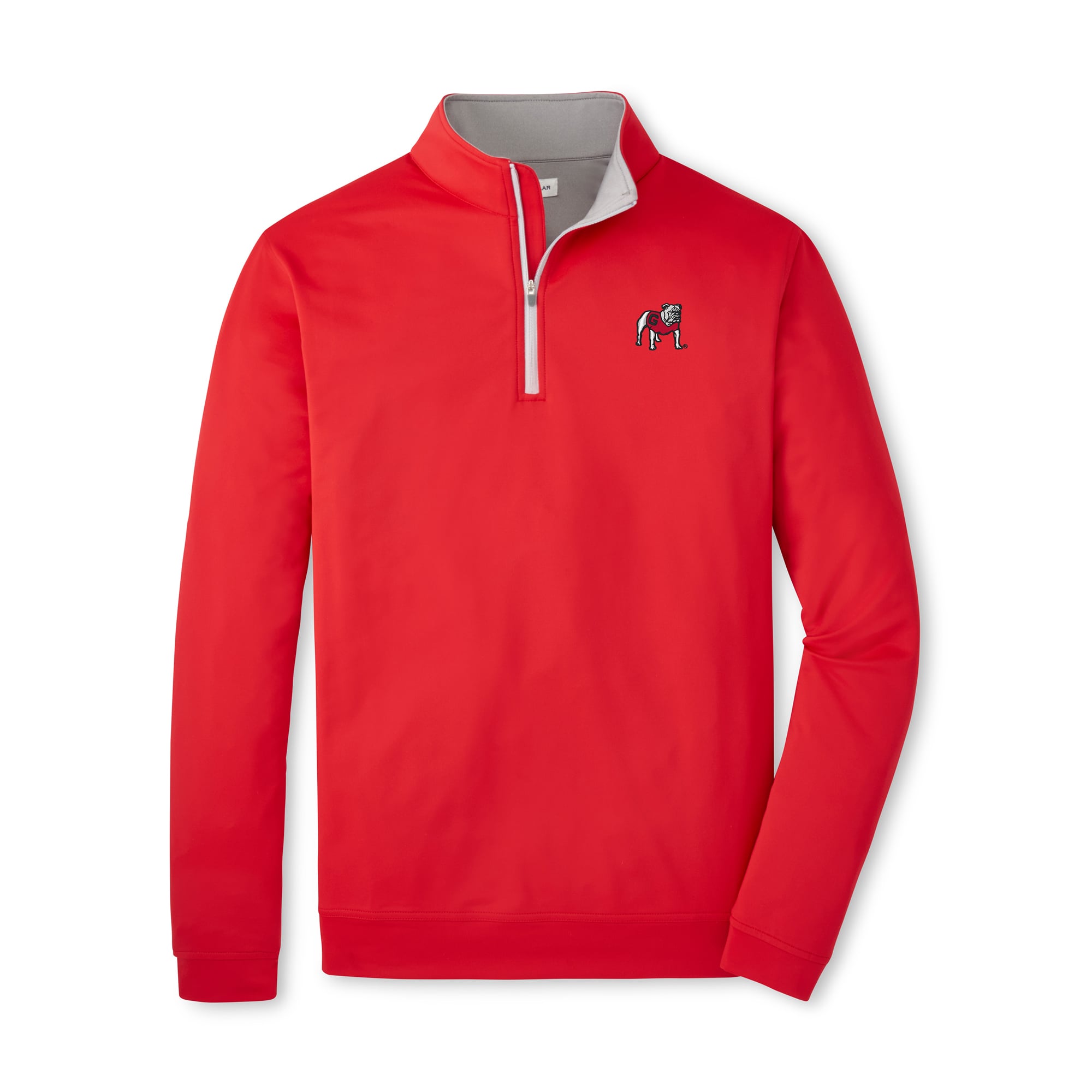 Pull-over à col zippé Peter Millar rouge Georgia Bulldogs Perth Performance pour homme