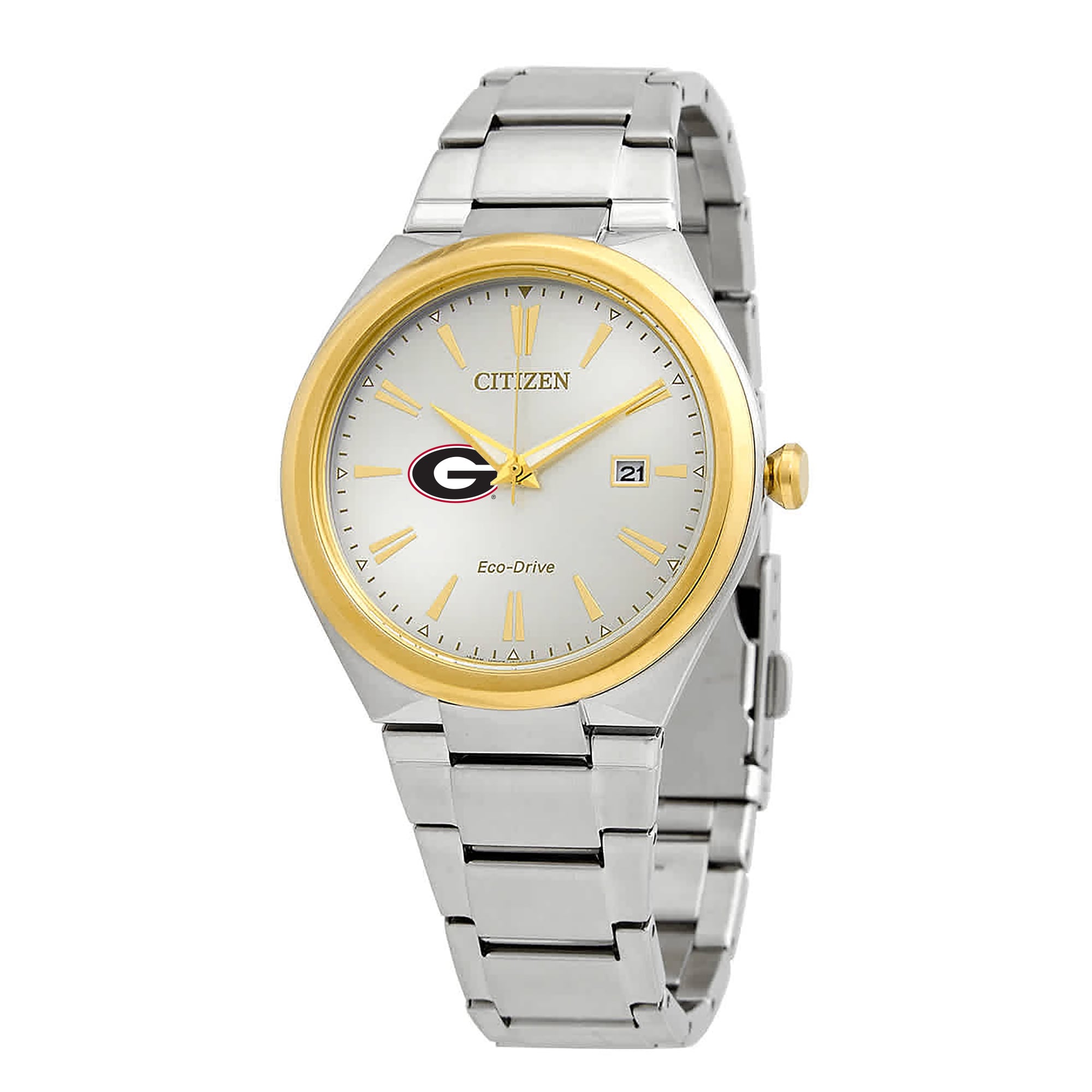 Citizen Ciena Eco-Drive Two Tone Silver & Gold Stainless Steel Quartz Watch VGUC Citizen Mens Citizen Eco-Drive Two Tone Watch 001-250-01904  main image 2