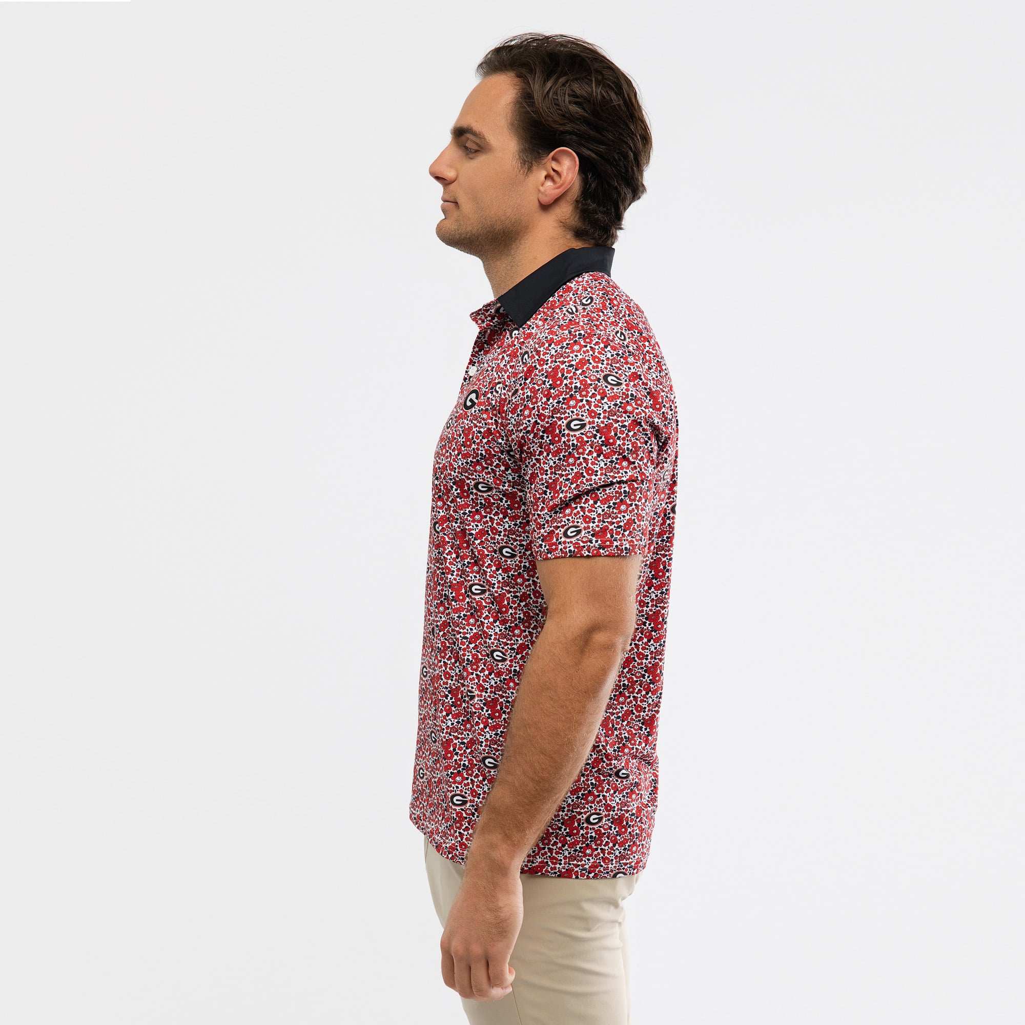 Polo Teddy rouge Smith & Quinn Georgia Bulldogs Poppies pour homme