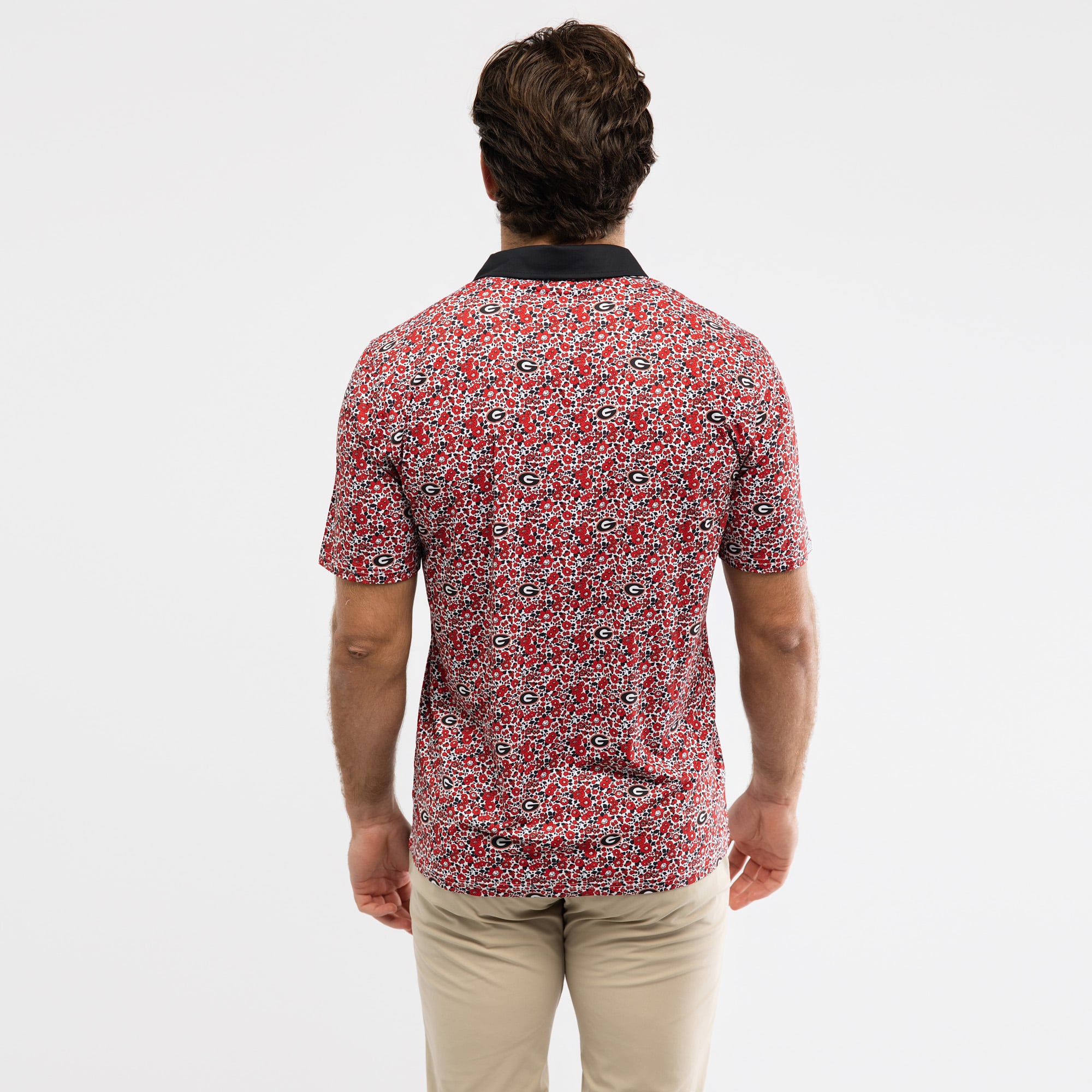 Polo Teddy rouge Smith & Quinn Georgia Bulldogs Poppies pour homme