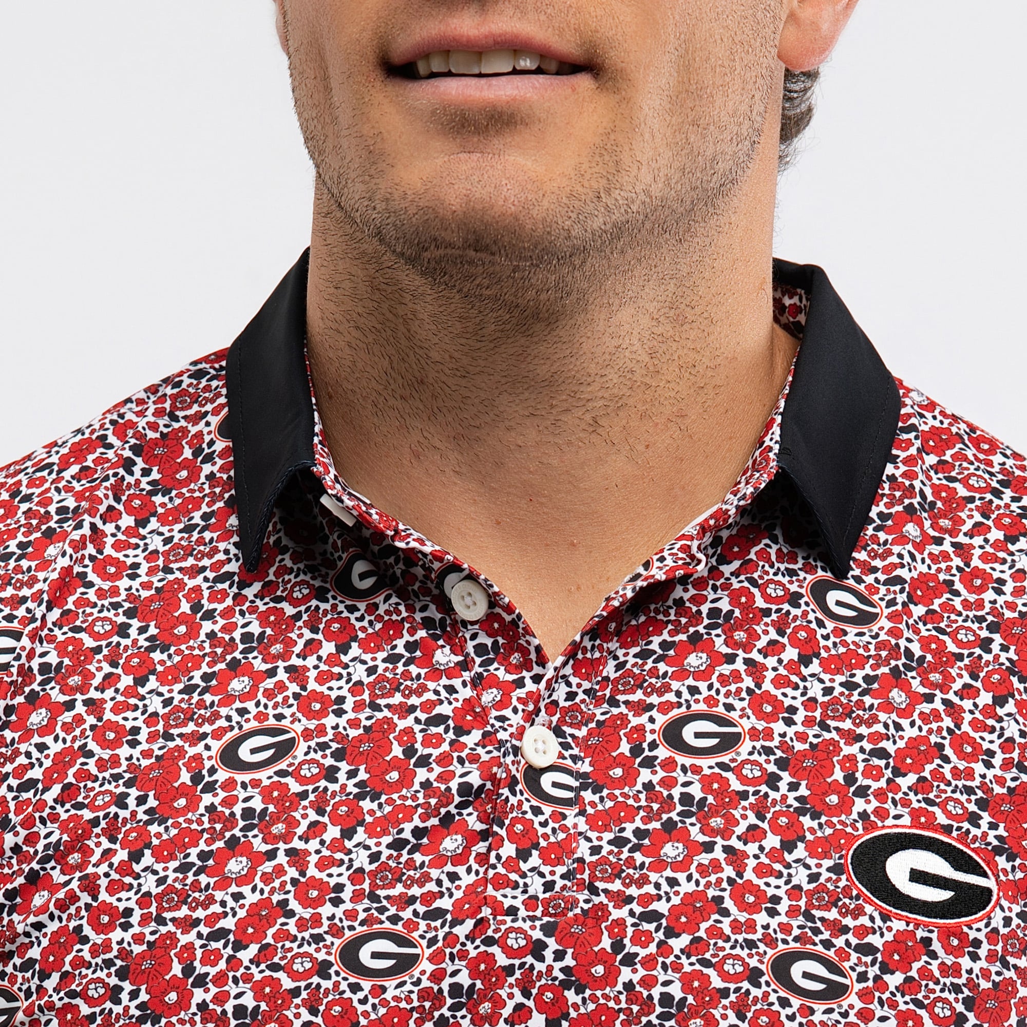 Polo Teddy rouge Smith & Quinn Georgia Bulldogs Poppies pour homme