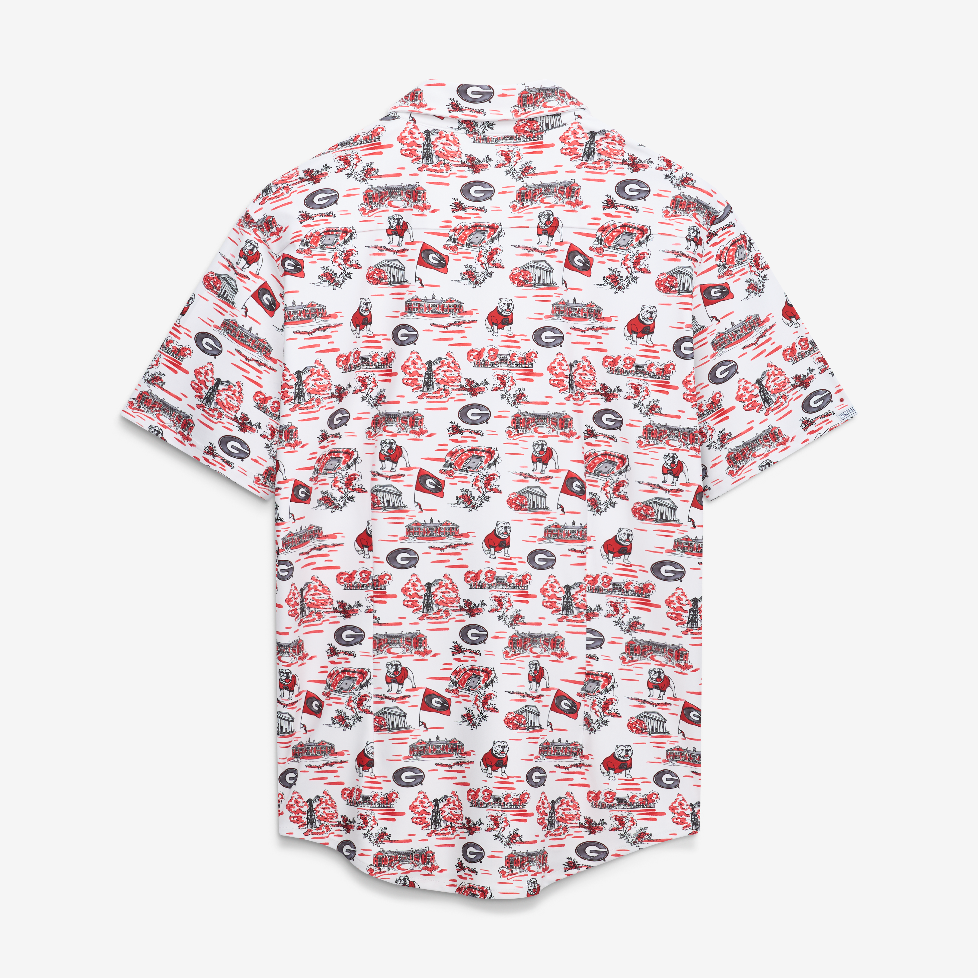 Men's Smith & Quinn White Georgia Bulldogs Toile Boatyard Button-Up Shirt
