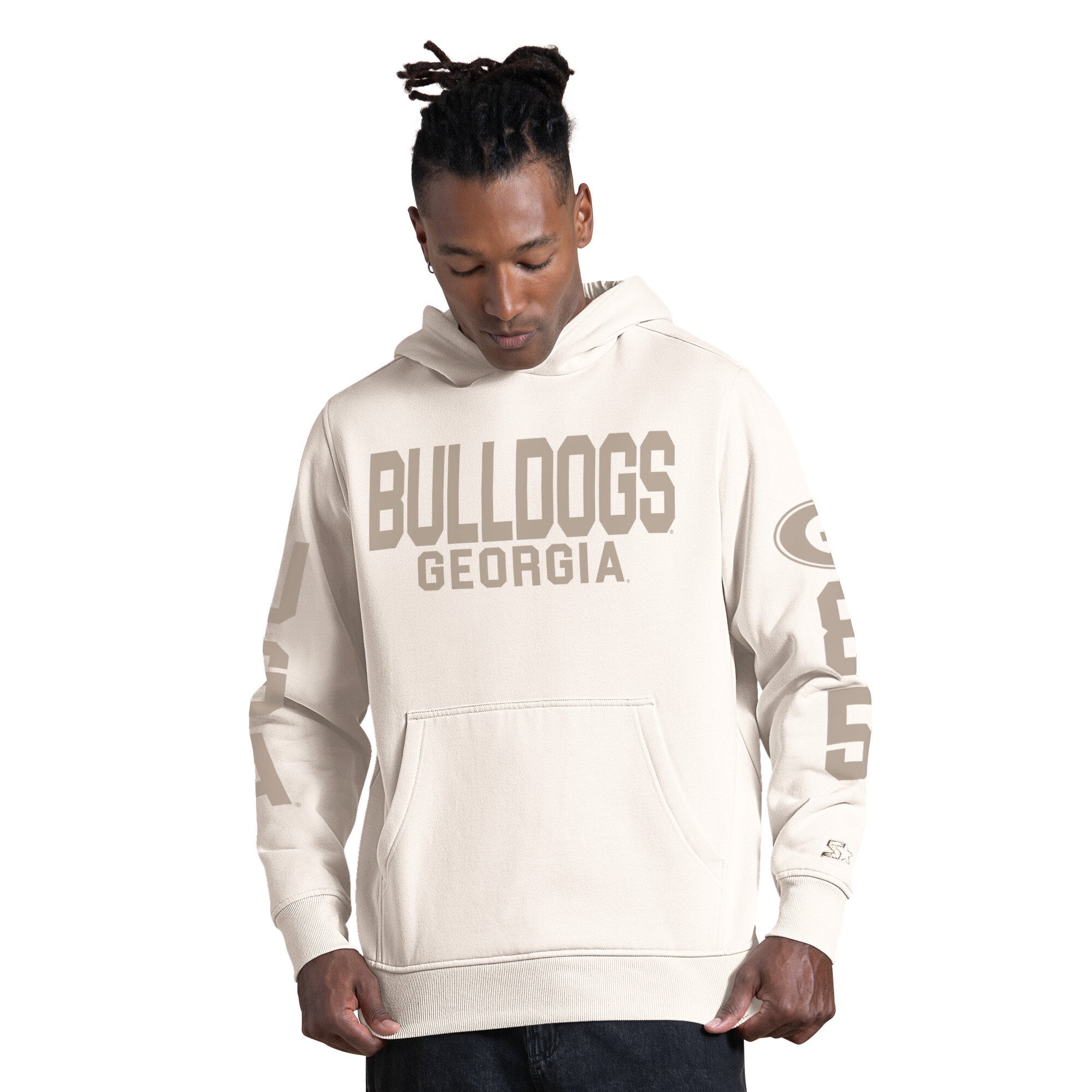 Sweat à capuche Starter Cream Georgia Bulldogs pour homme