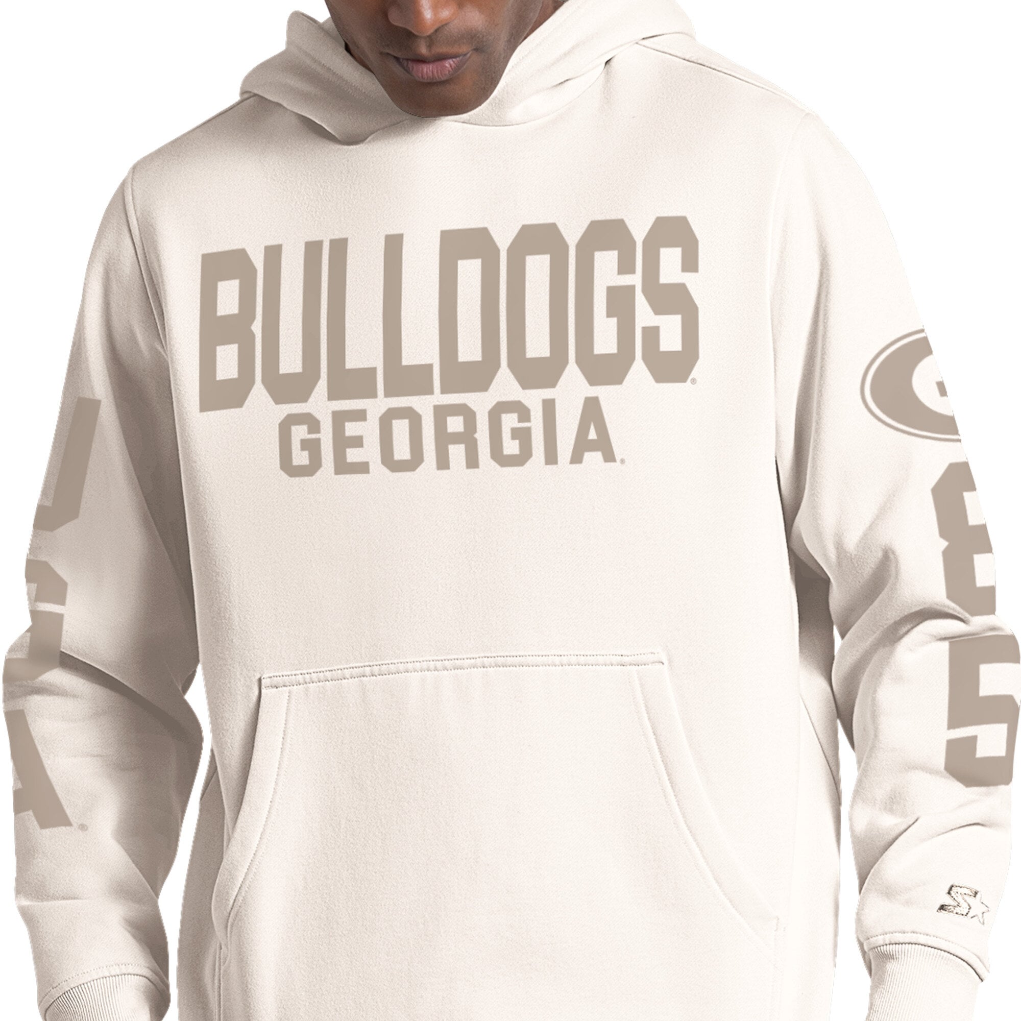 Sweat à capuche Starter Cream Georgia Bulldogs pour homme