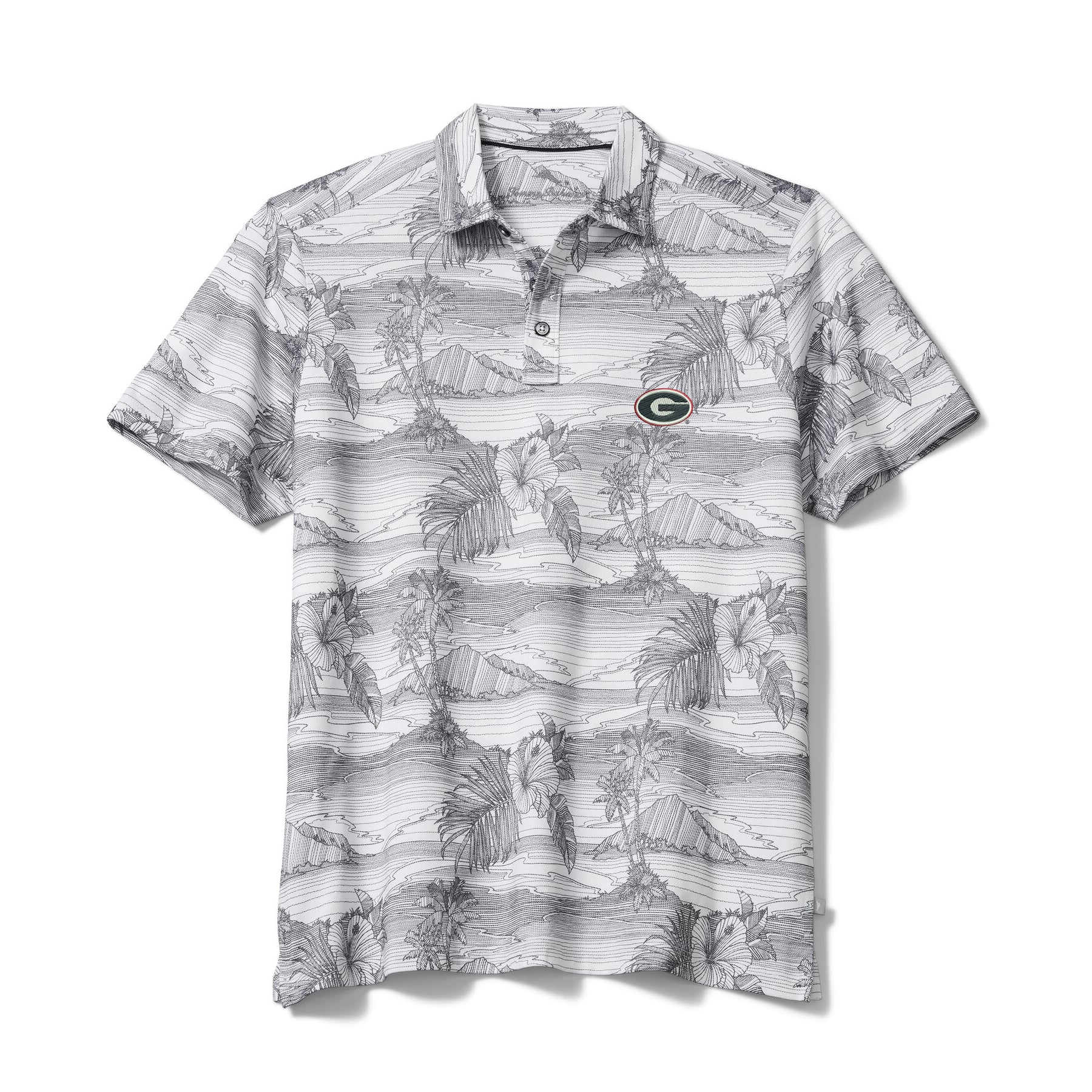 Men's Tommy Bahama Gray Georgia Bulldogs Corsica Coast IslandZone Polo