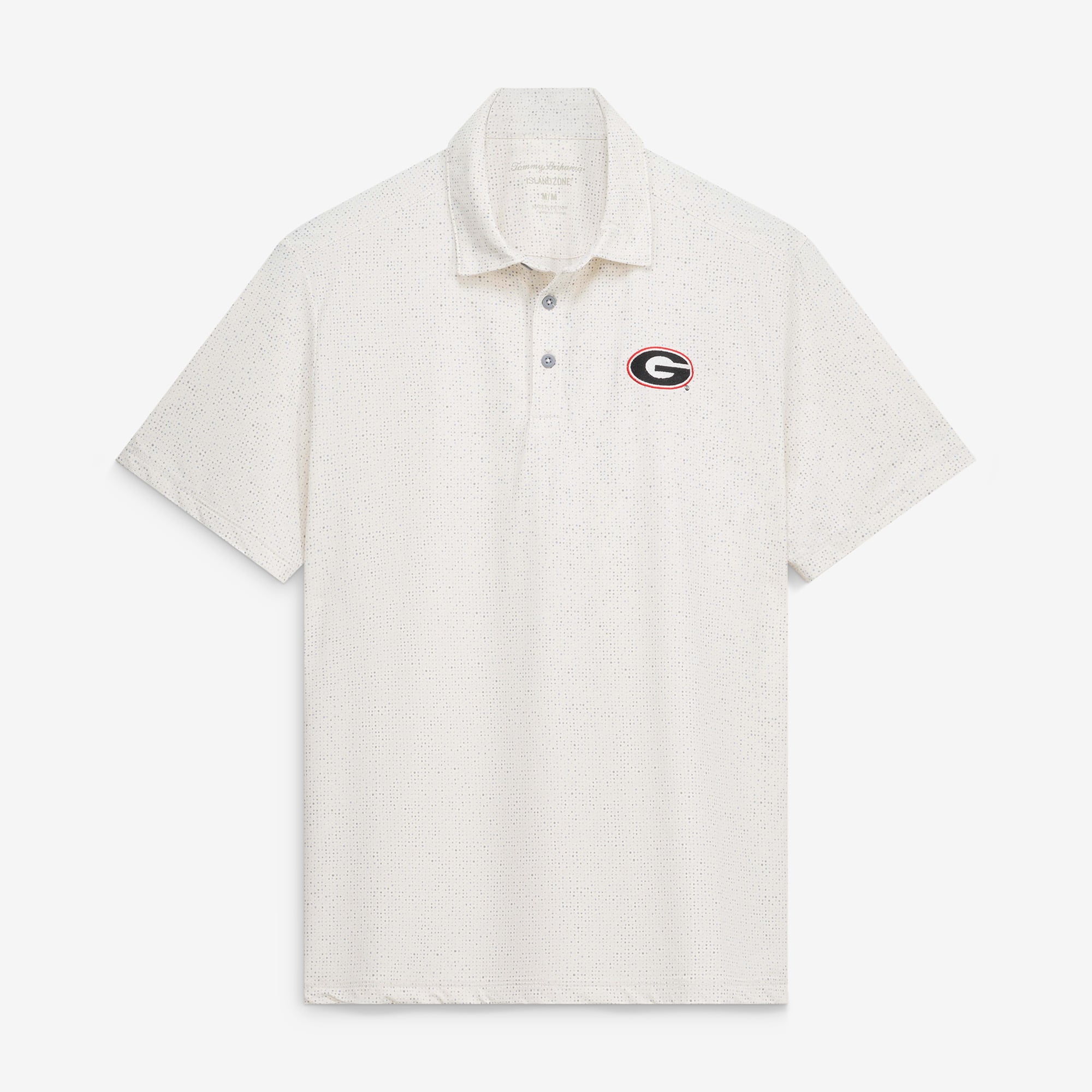 Polo Tommy Bahama blanc pour homme, Georgia Bulldogs, Palm Dunes IslandZone