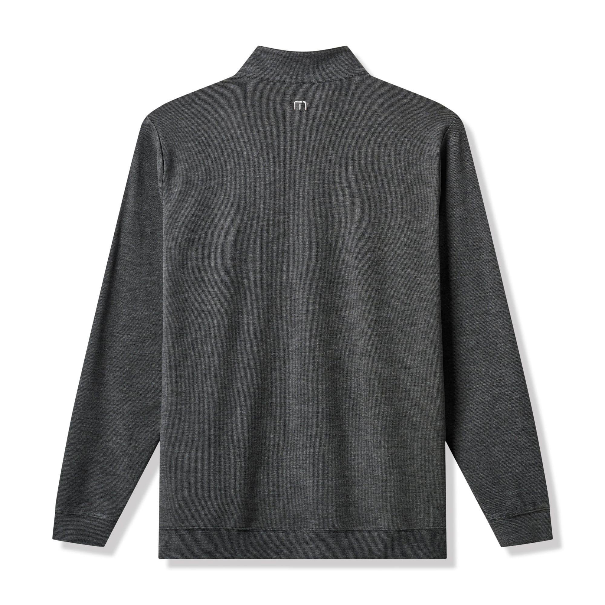 Men's TravisMathew Heather Black Georgia Bulldogs Cloud Home Game Quarter-Zip Tri-Blend Pullover