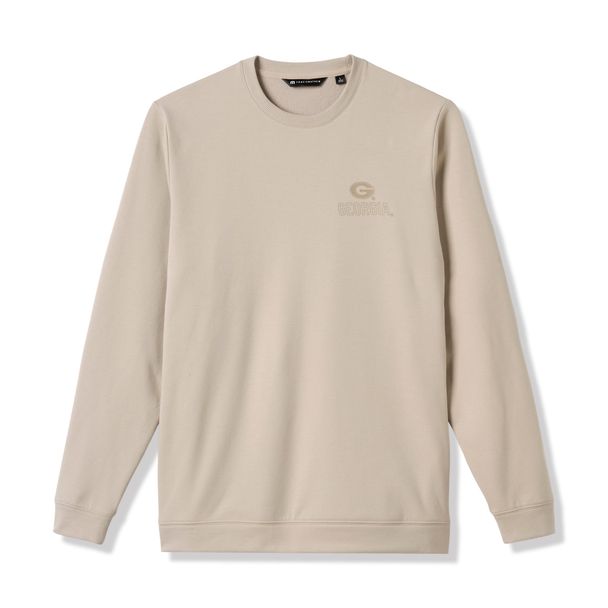 Sweat-shirt en polaire tri-blend beige TravisMathew Georgia Bulldogs Campus Hero pour homme