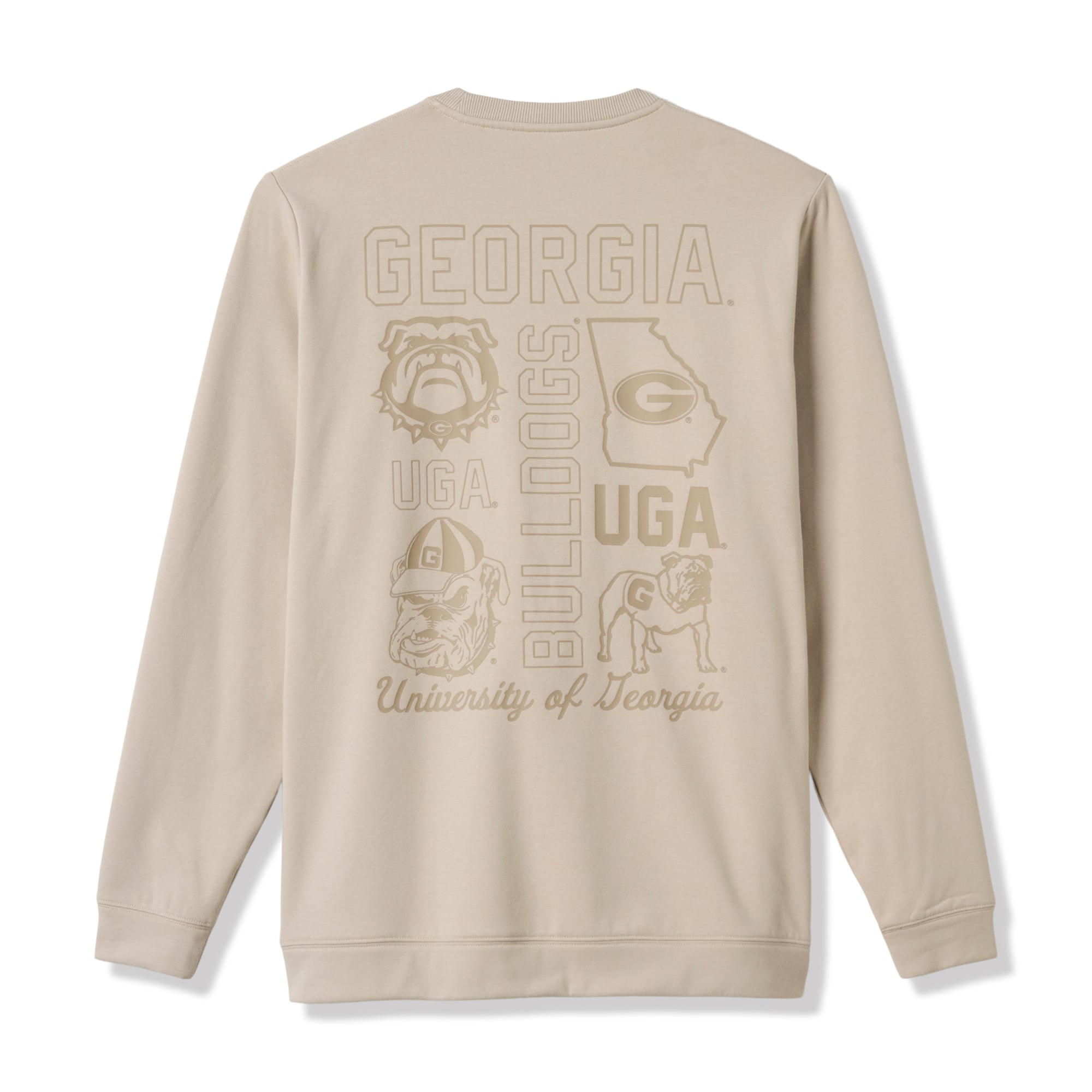 Sweat-shirt en polaire tri-blend beige TravisMathew Georgia Bulldogs Campus Hero pour homme