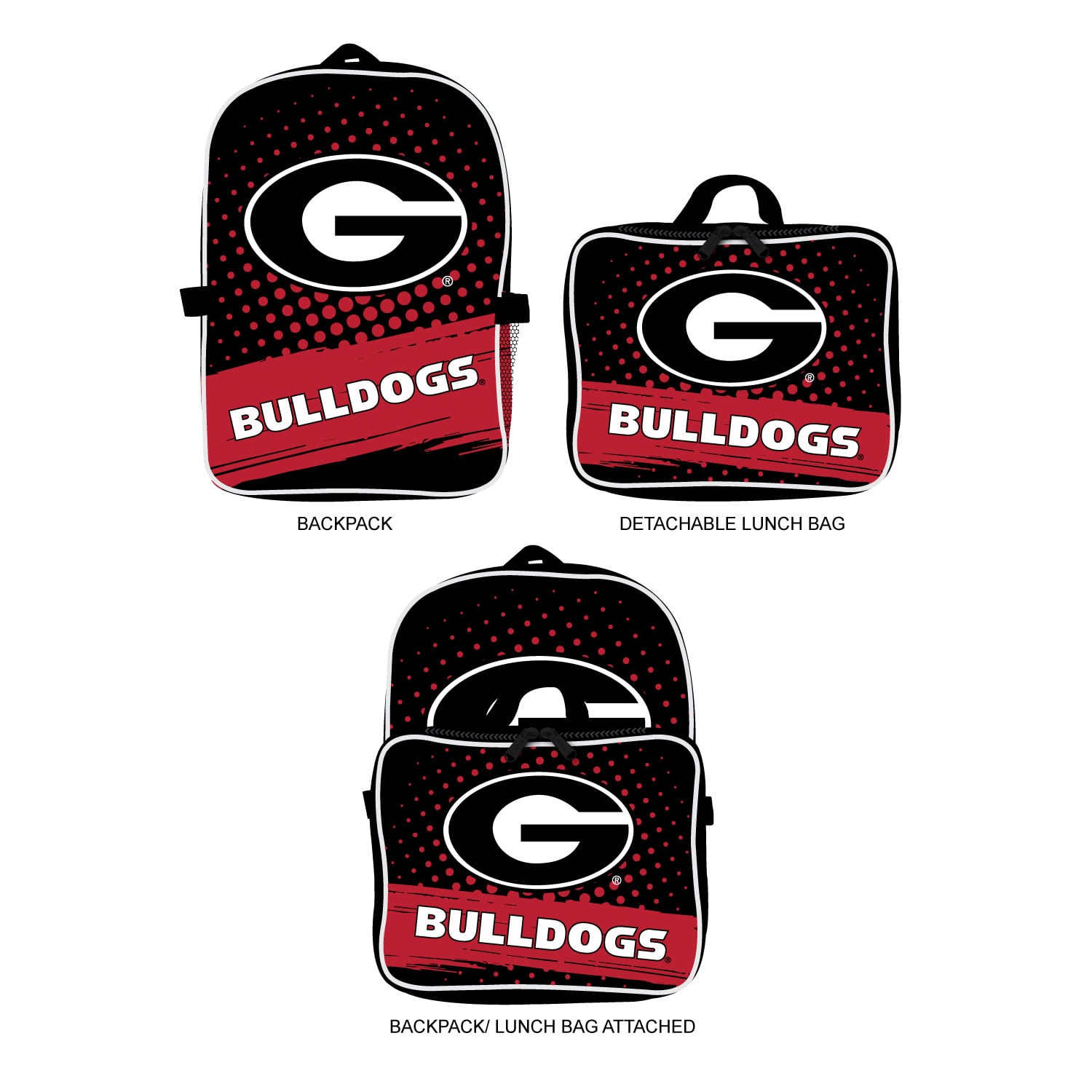 MOJO Georgia Bulldogs Backpack & Lunch Box 2-Piece Set