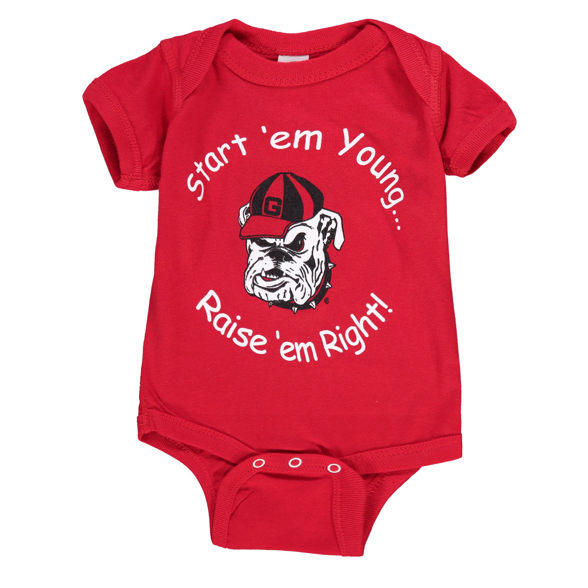 Newborn & Infant Little King Red Georgia Bulldogs Start 'Em Young Bodysuit