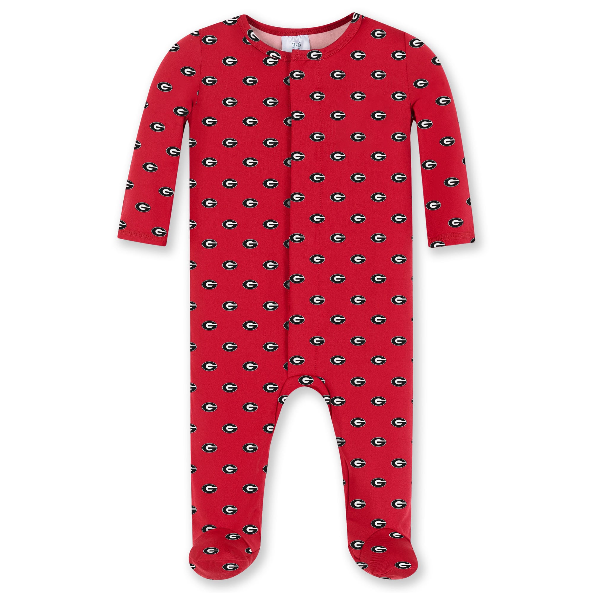 Grenouillère à fermeture magnétique ZooZatz Red Georgia Bulldogs pour nouveau-nés et nourrissons