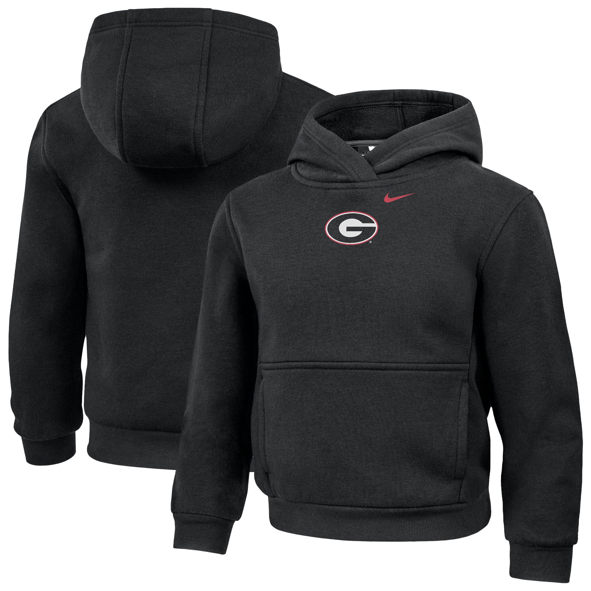 Sweat à capuche Nike noir Georgia Bulldogs pour enfants d'âge préscolaire