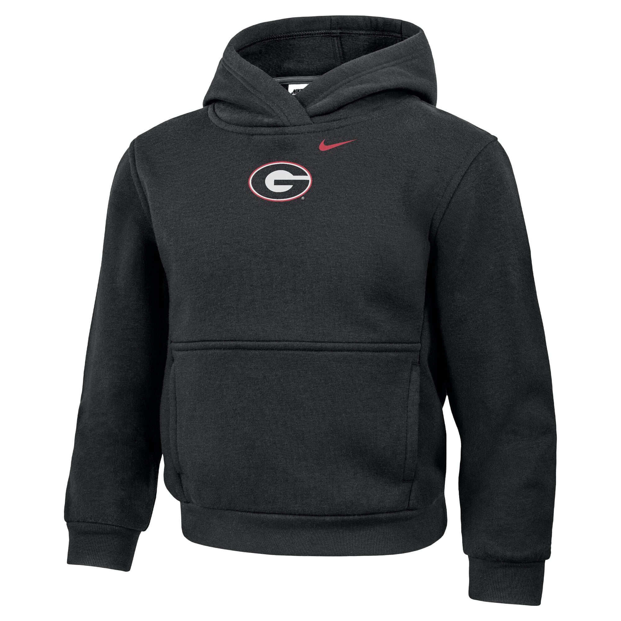 Sweat à capuche Nike noir Georgia Bulldogs pour enfants d'âge préscolaire