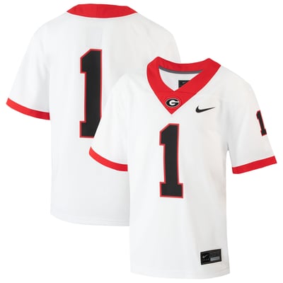  Georgia Bulldogs Nike Preschool  Replica Football Jersey - White