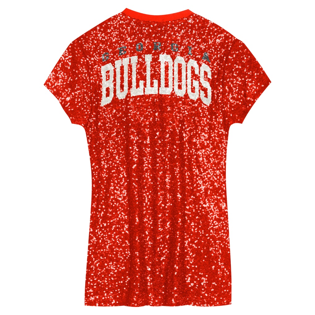 chicago bulls sequin jersey dress Preschool Red Georgia Bulldogs V-Neck luxury vacation dress