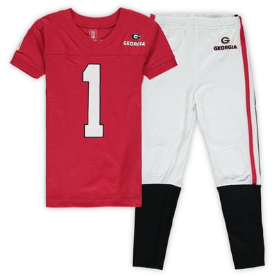 Georgia Bulldogs Wes & Willy Preschool V-Neck Pajama Set - Red