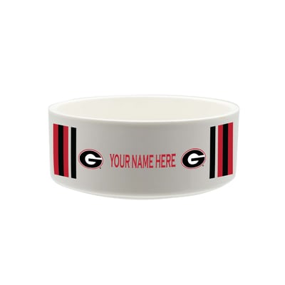 Georgia Bulldogs The Memory Company 35oz. Personalized Ceramic Pet Bowl