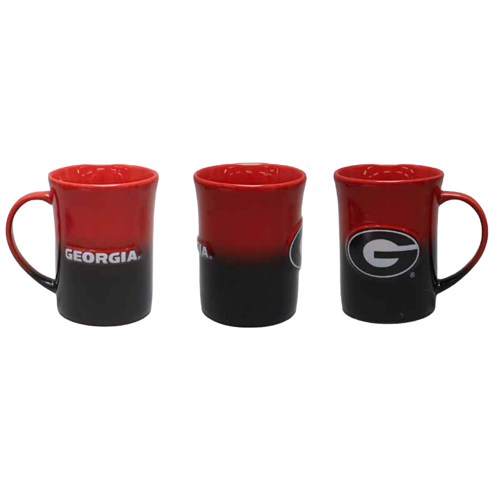 Ensemble de deux tasses en céramique ombrées de 44 cl (15 oz) à l'effigie des Georgia Bulldogs de The Memory Company
