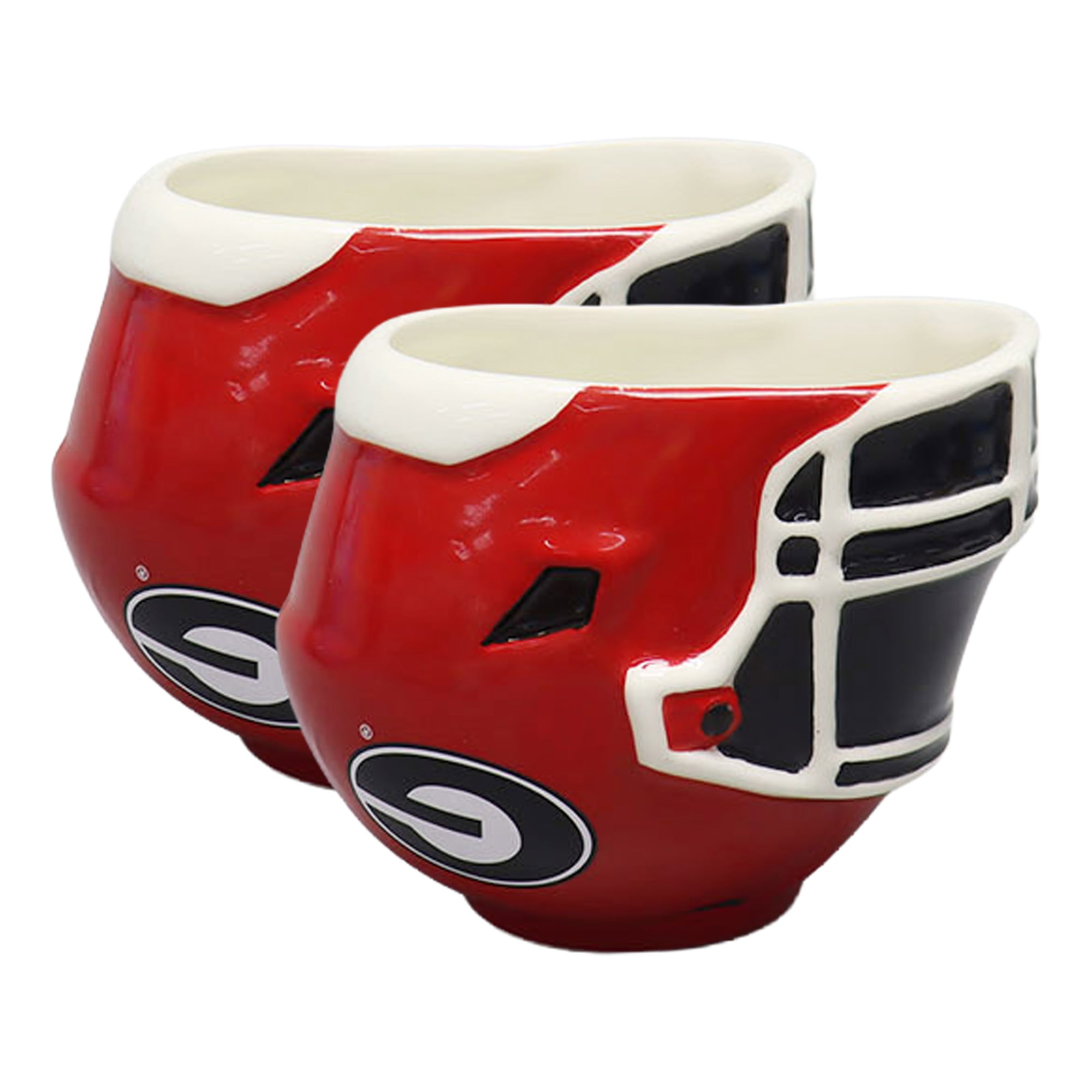 Ensemble de deux bols en forme de casque de football américain Georgia Bulldogs de The Memory Company (170 g).