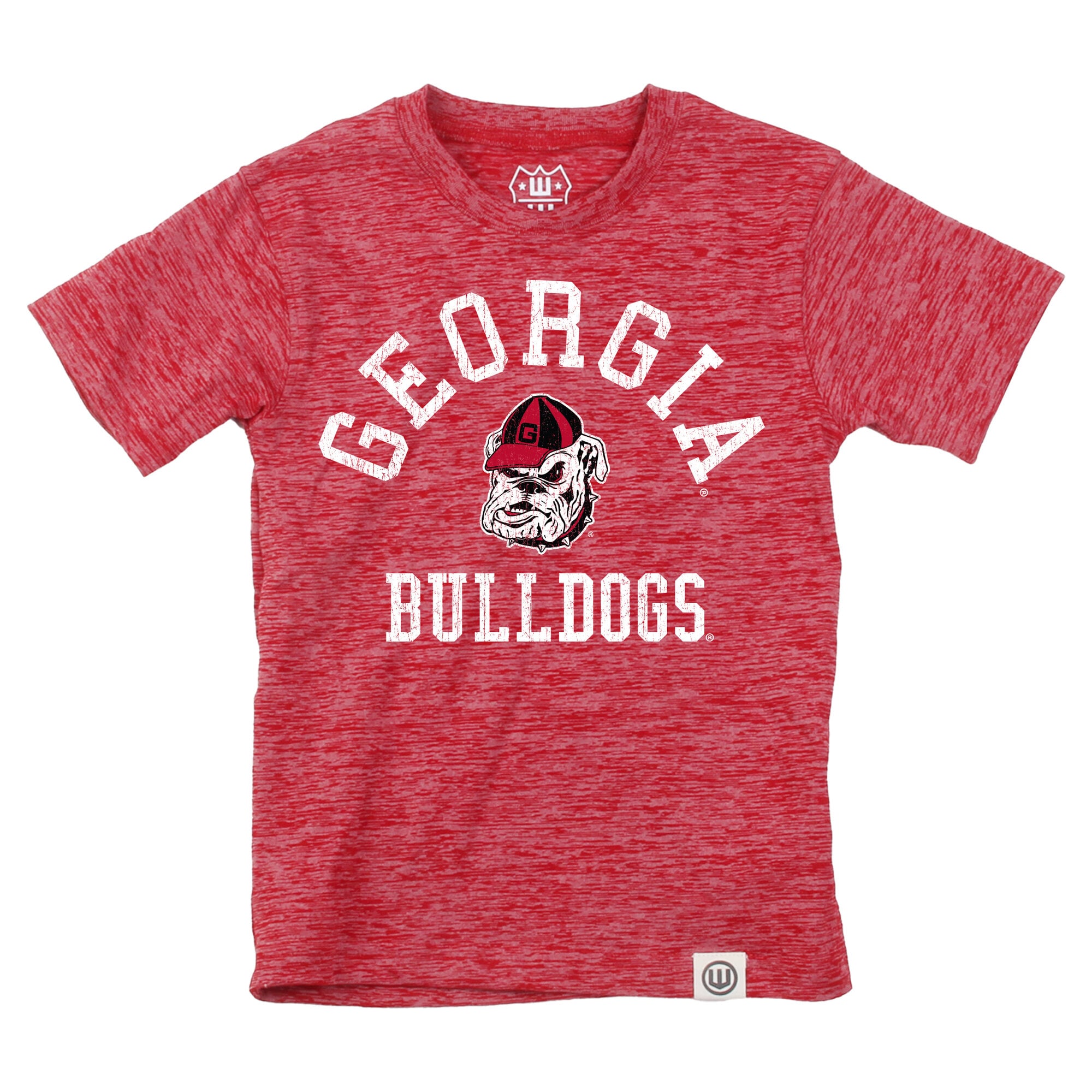 Ensemble t-shirt et short Wes & Willy Red Georgia Bulldogs en laine nuageuse pour tout-petits