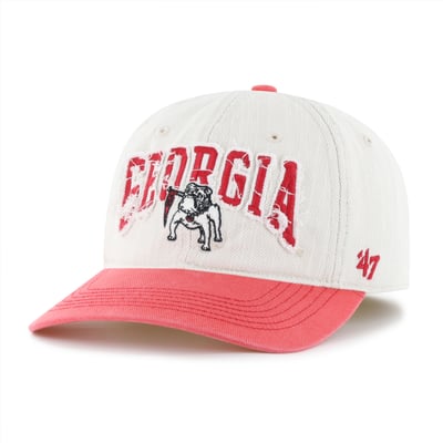  Georgia Bulldogs '47 Unisex Well Worn Clean Up Stretch Fit Hat - Cream