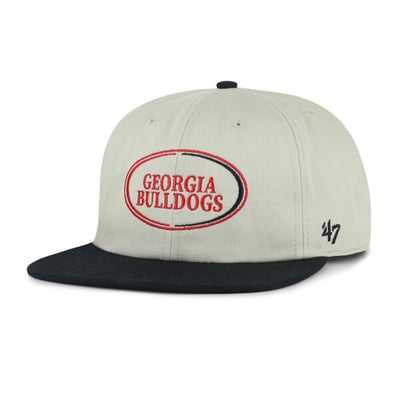 Georgia Bulldogs '47 Unisex Ovalcrest Captain Snapback Hat - Gray/Black