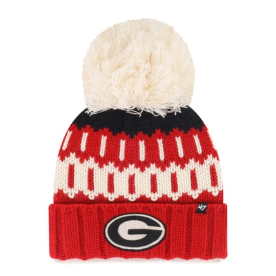 Georgia Bulldogs '47 Unisex Seasonal Chainstitch Knit Hat with Pom - Red