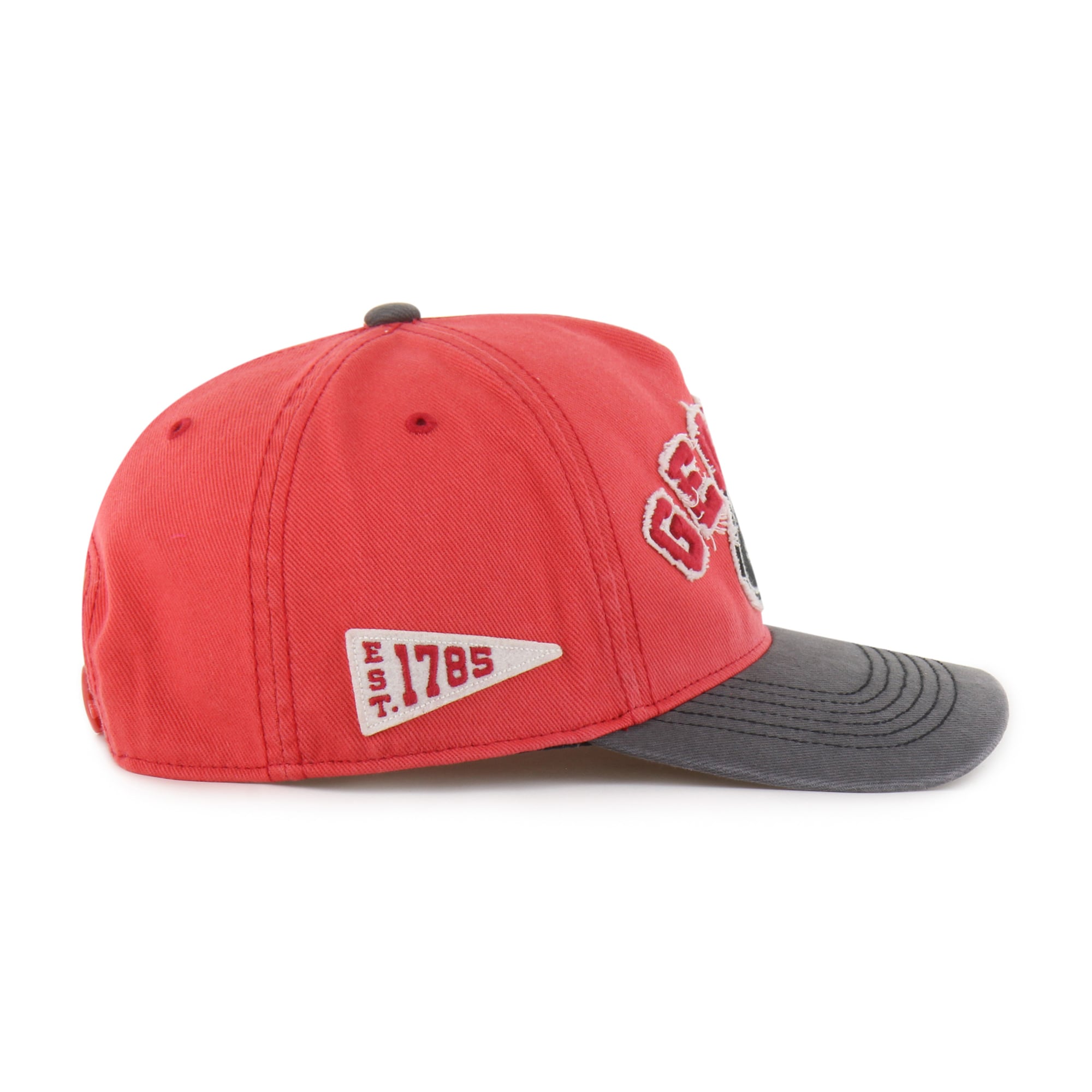 Unisex '47 Red/Black Georgia Bulldogs Well-Worn Calderwood Hitch Adjustable Hat