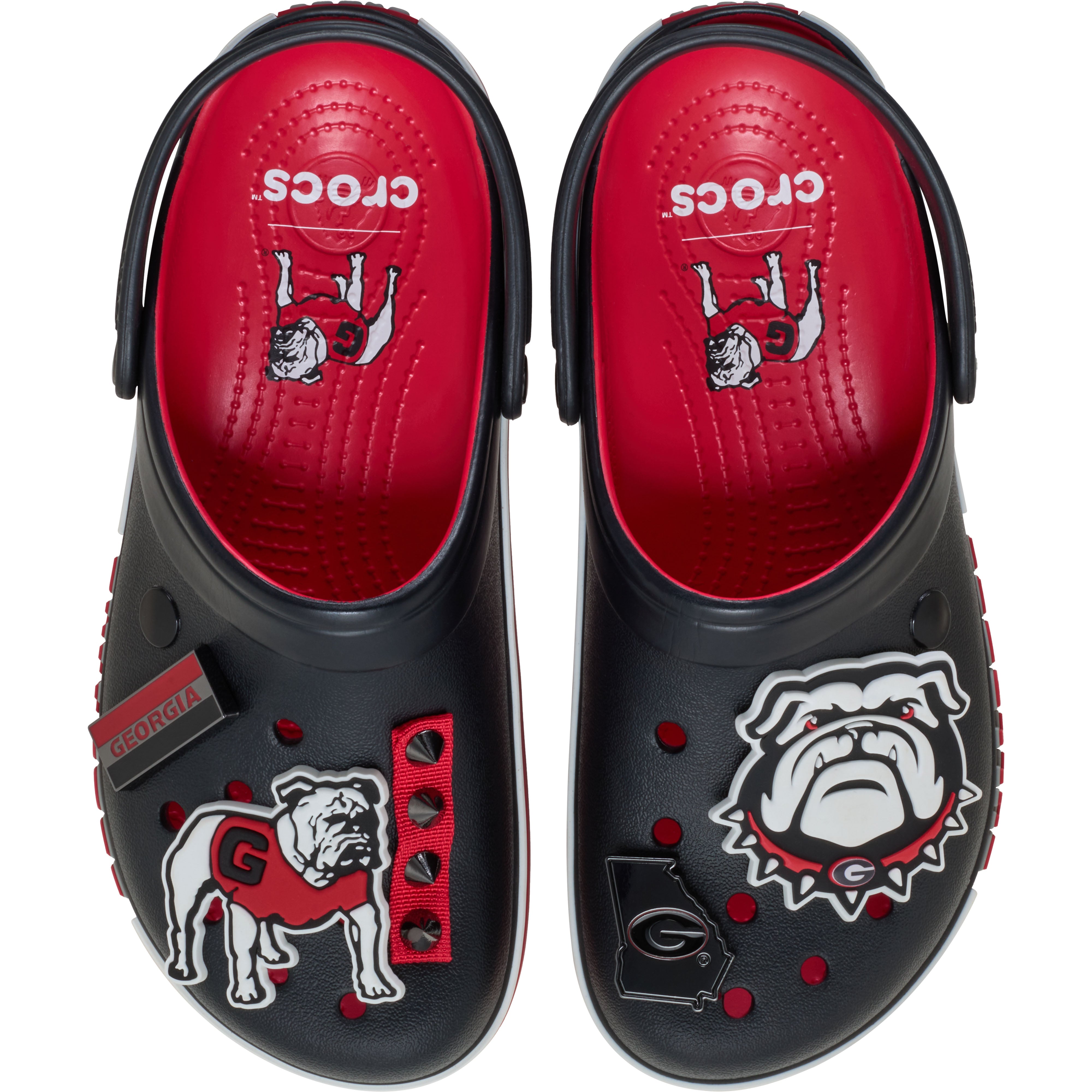 Sabots classiques unisexes Crocs noirs Georgia Bulldogs